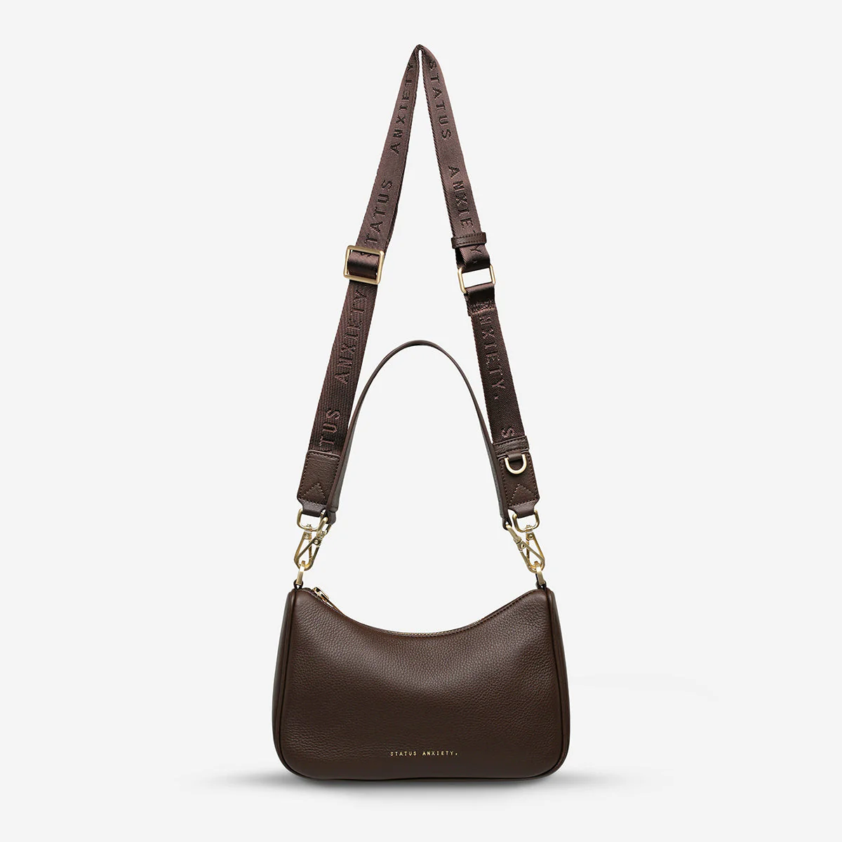 Status Anxiety Look Both Ways Cocoa w Gold Hardwear - Image 5