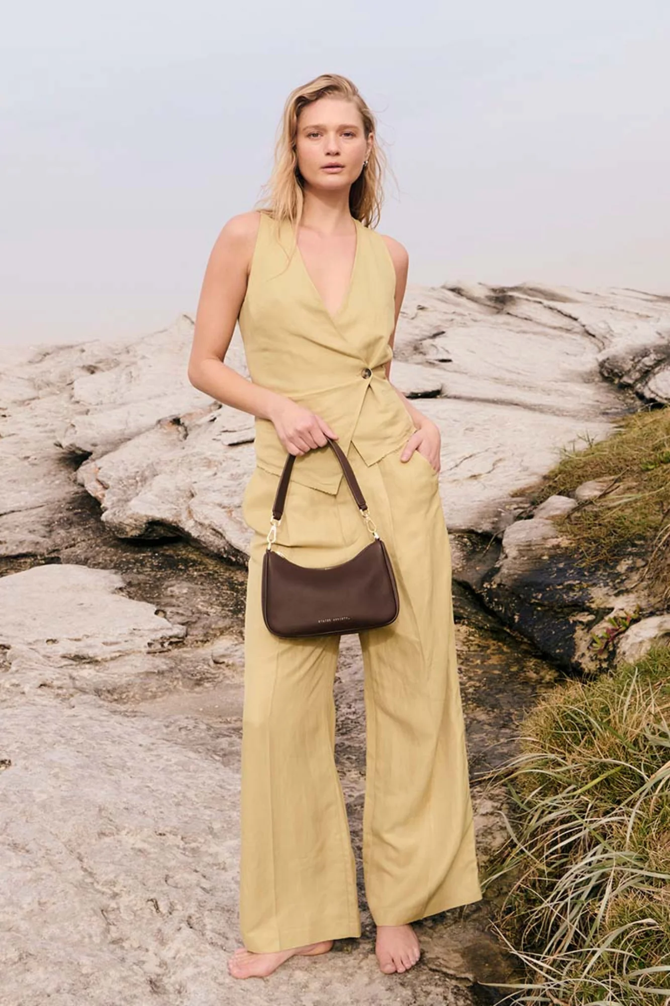 Status Anxiety Look Both Ways Cocoa w Gold Hardwear - Image 6