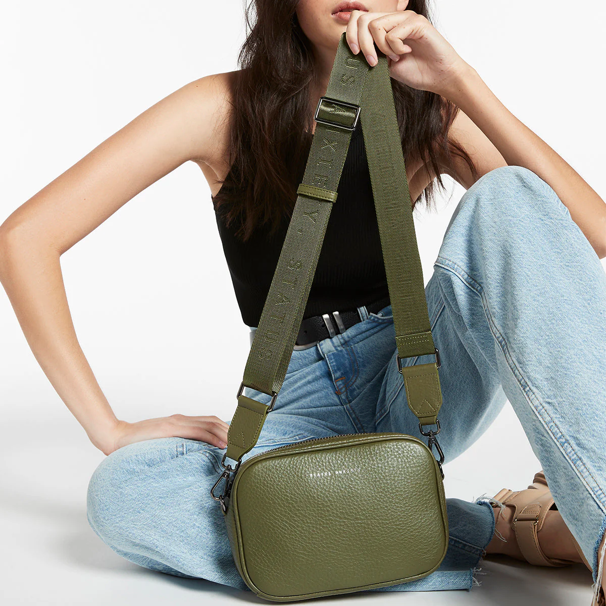 Status Anxiety Without You Bag Strap Khaki - Image 2