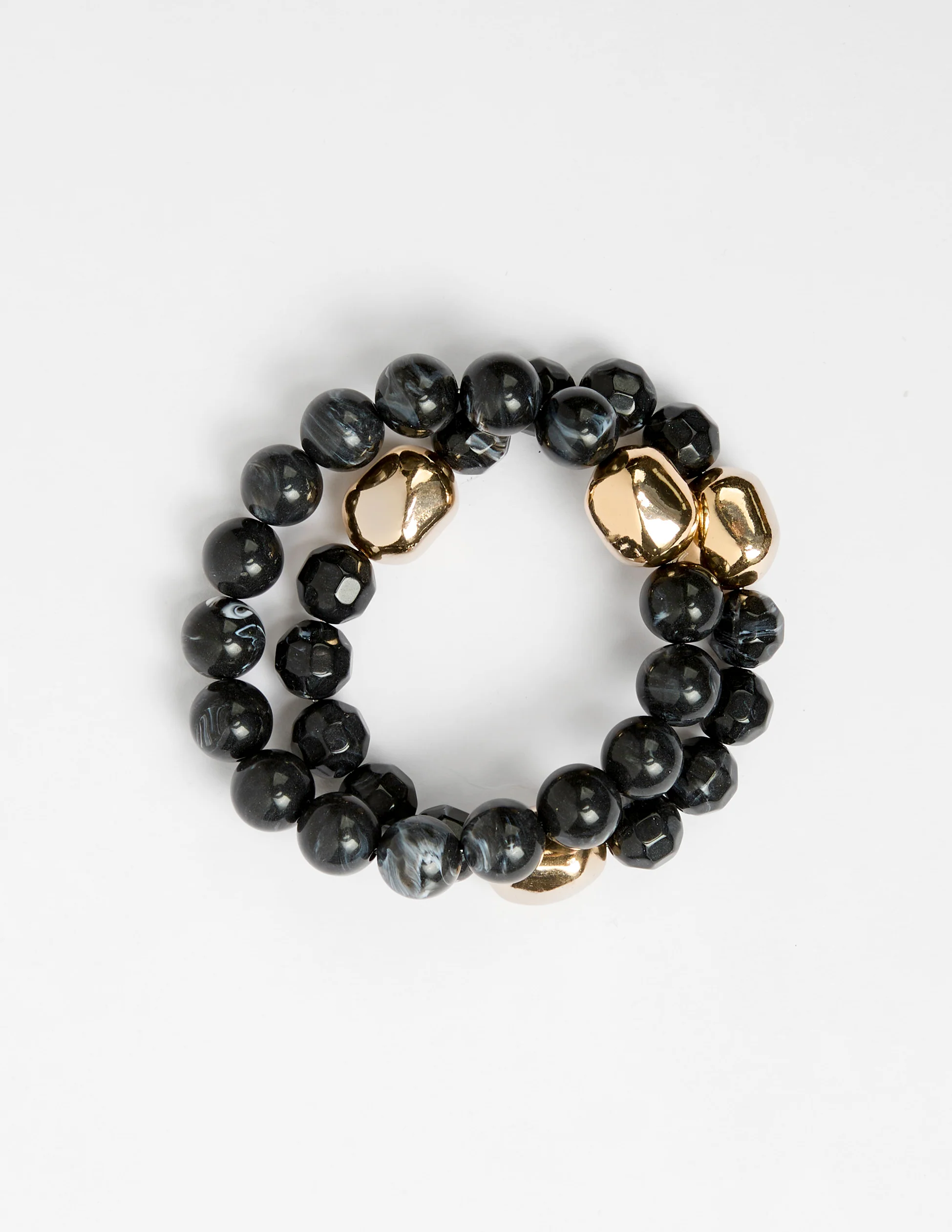 Stella + Gemma Bracelet Beads Black Agate Set 2