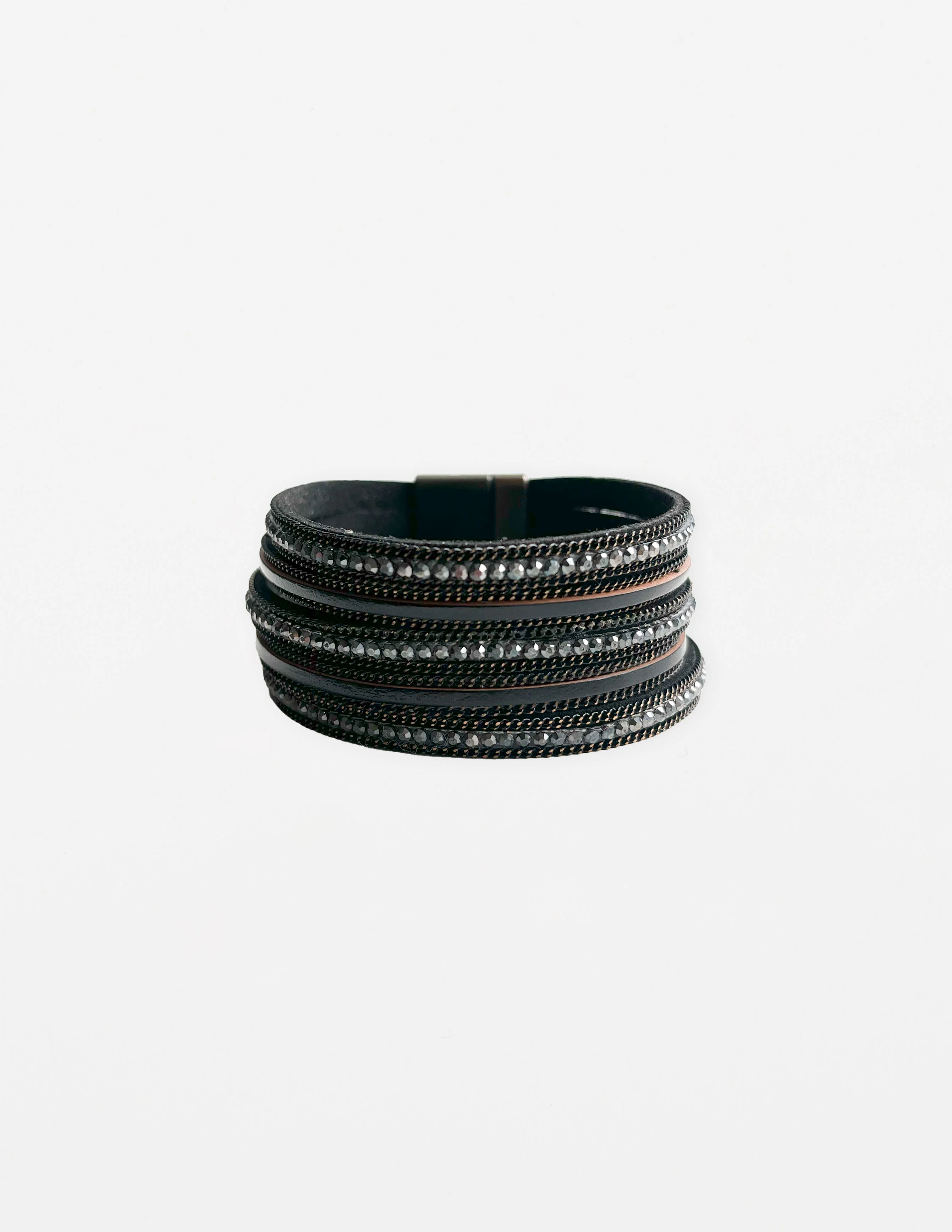Stella + Gemma Crystals Bracelet Matt Black