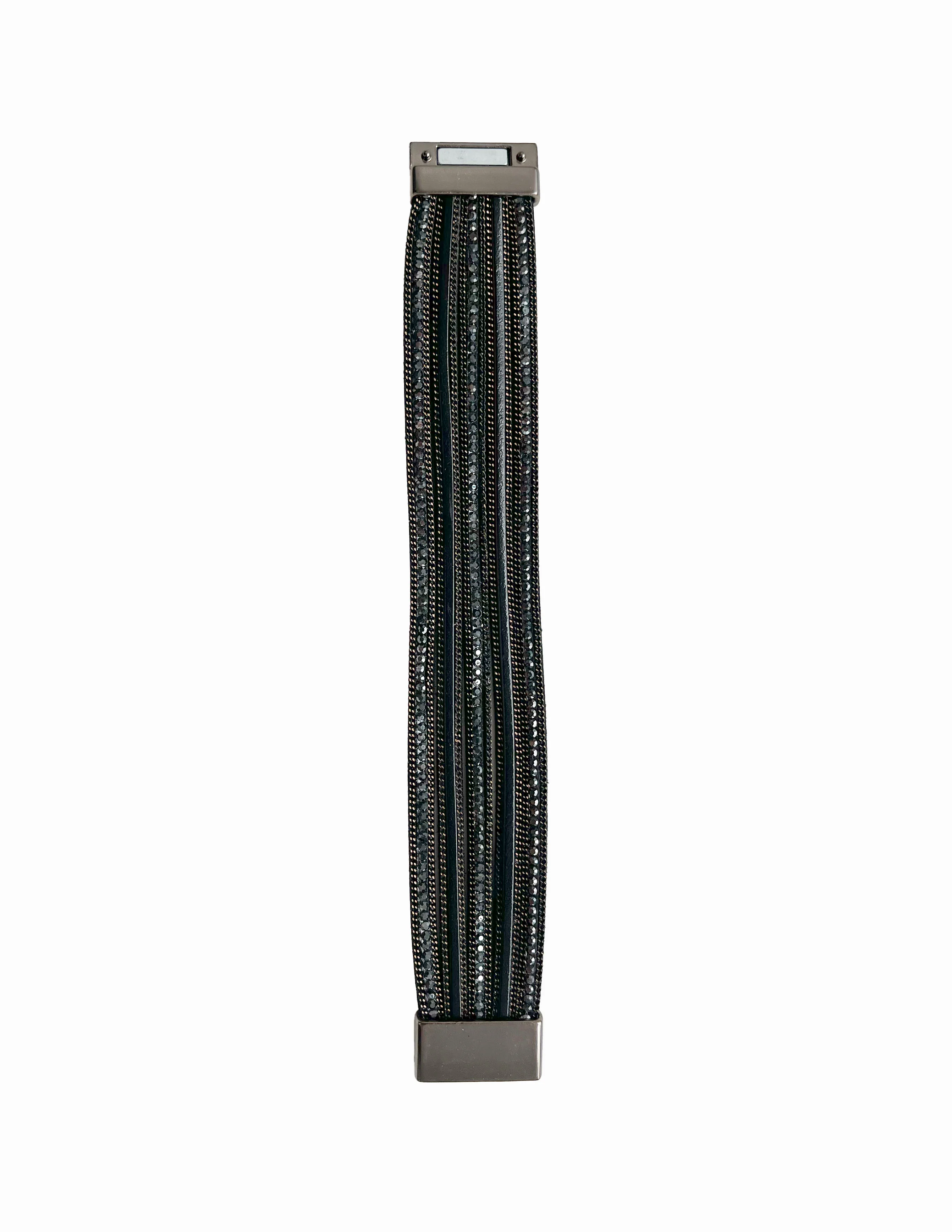 Stella + Gemma Crystals Bracelet Matt Black - Image 2