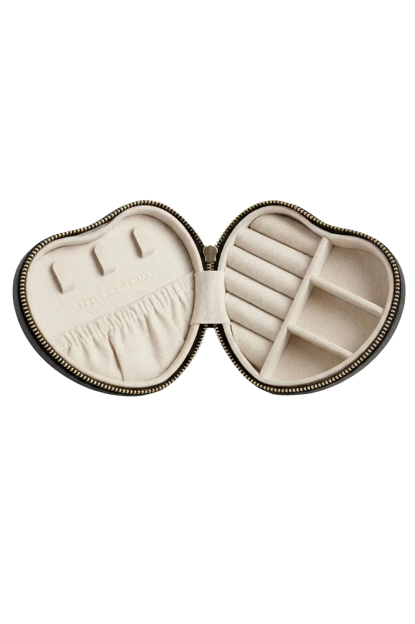 Stella + Gemma Jewellery Box Heart Black - Image 2