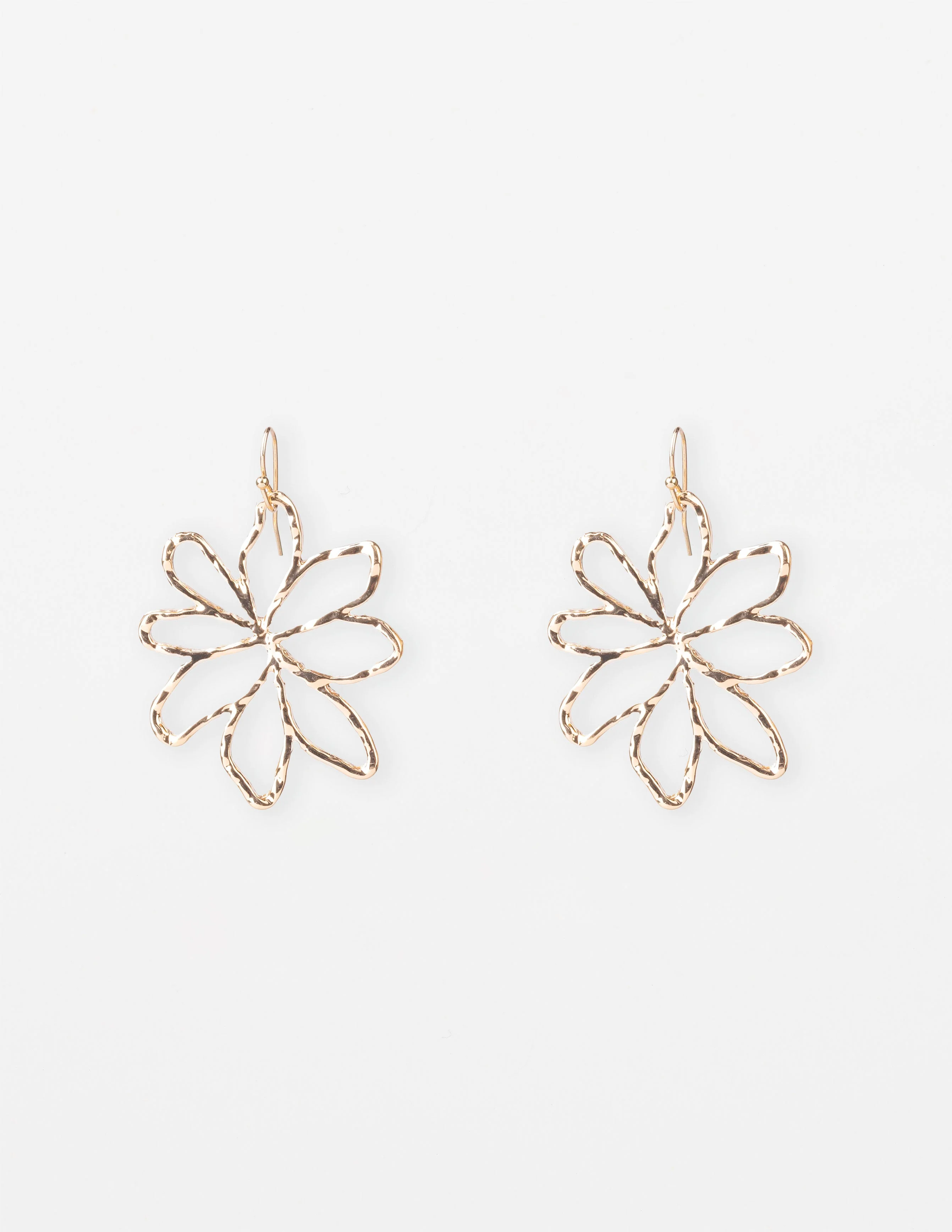 Stella + Gemma Large Earring Cut Out Flower Gold