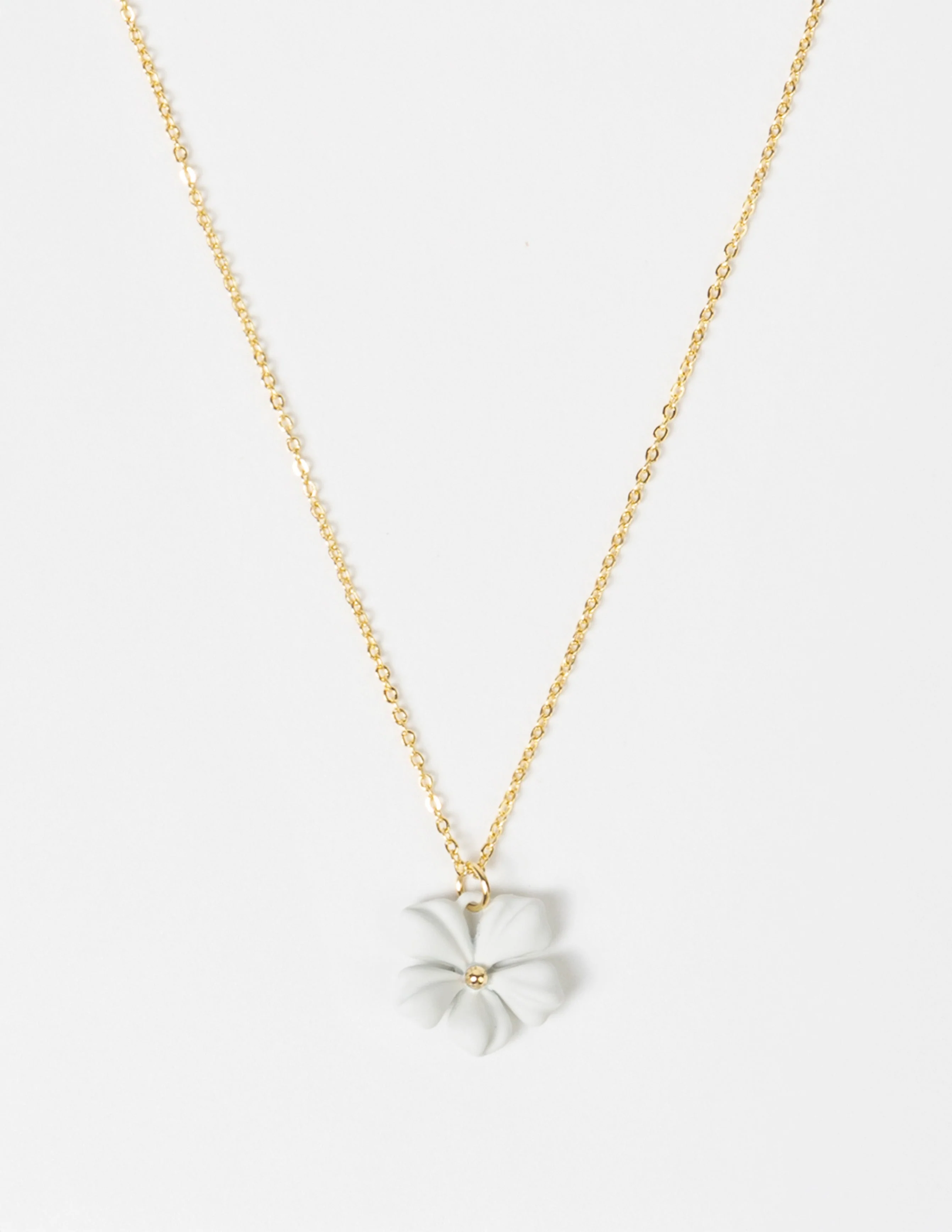 Stella + Gemma Mini Flower Necklace White