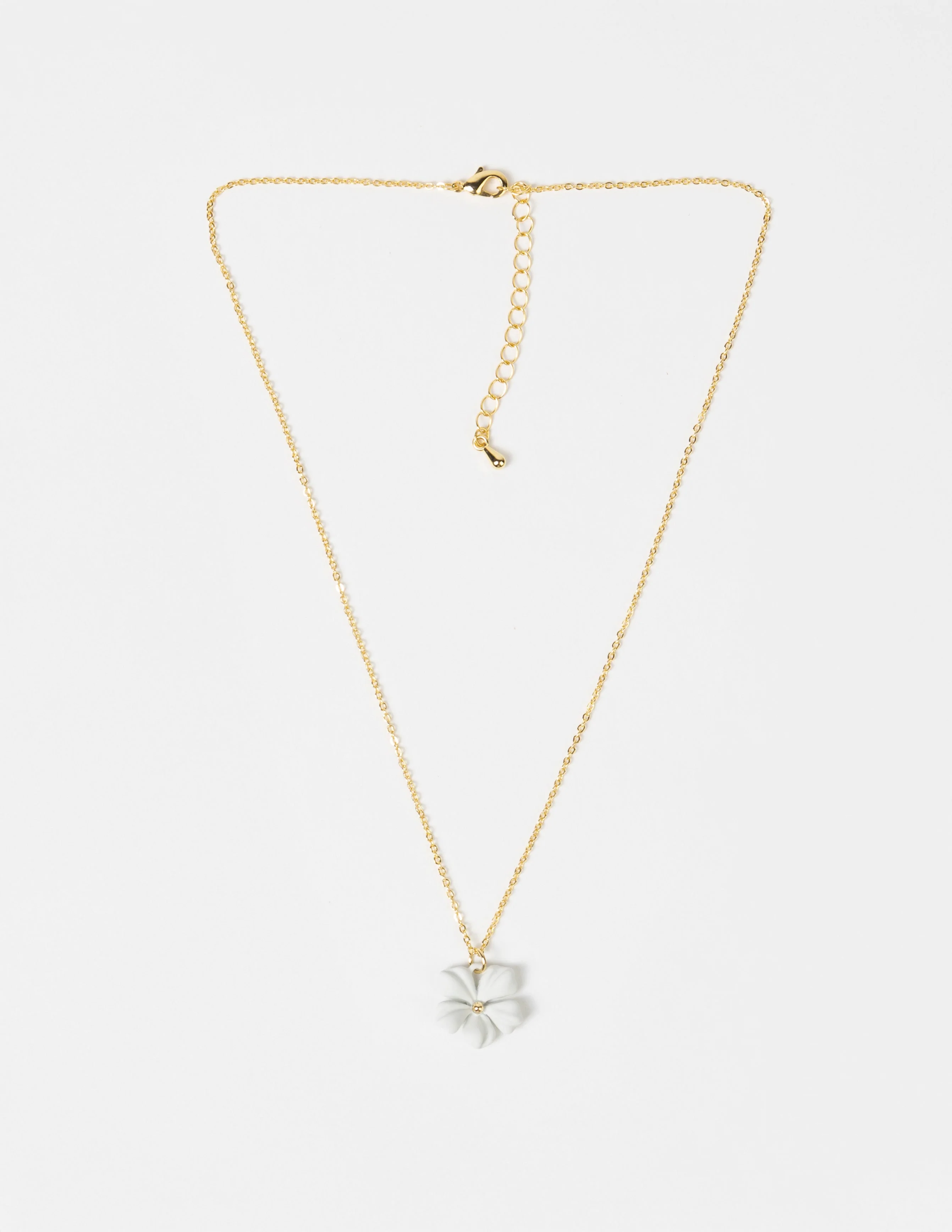 Stella + Gemma Mini Flower Necklace White - Image 2