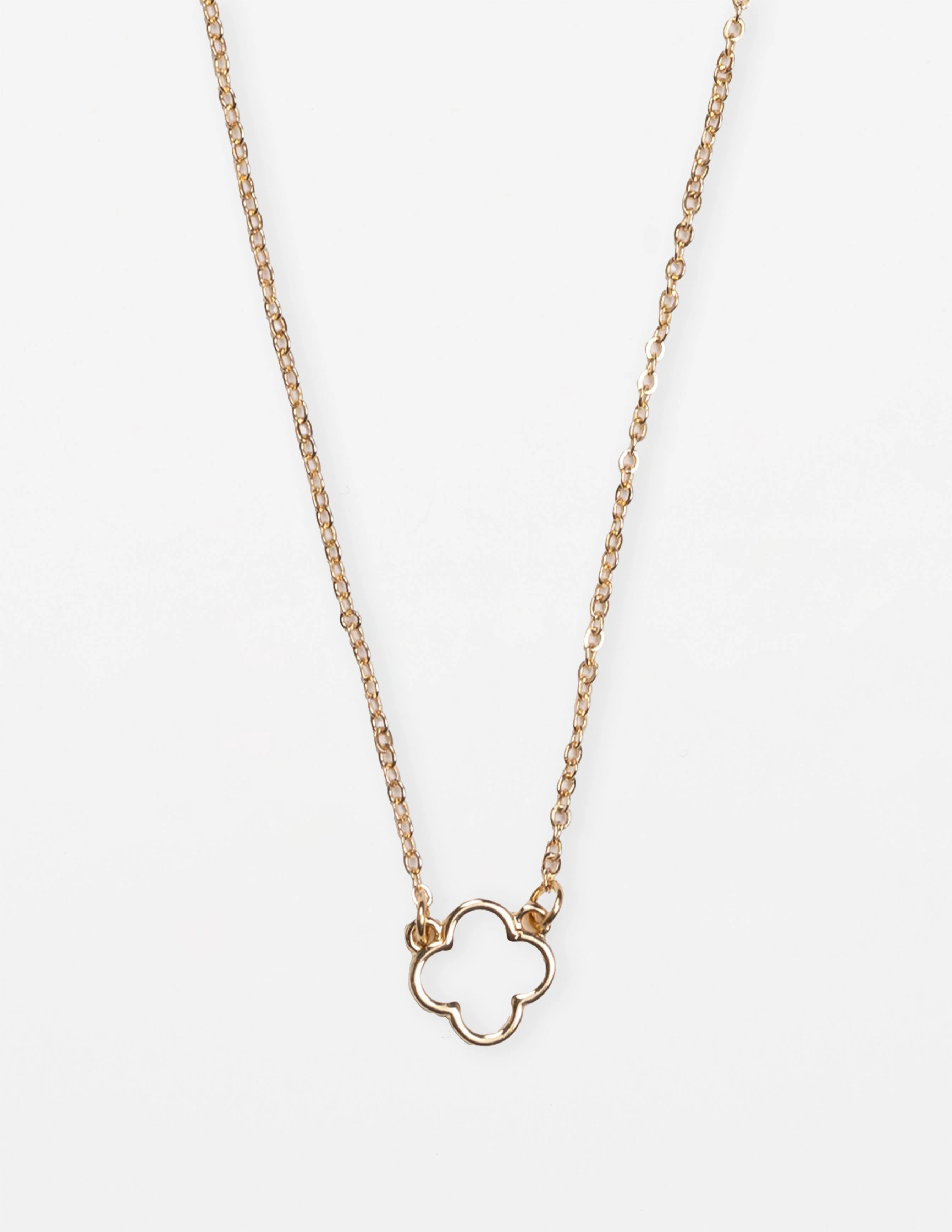 Stella + Gemma Necklace Cut Out Flower Gold