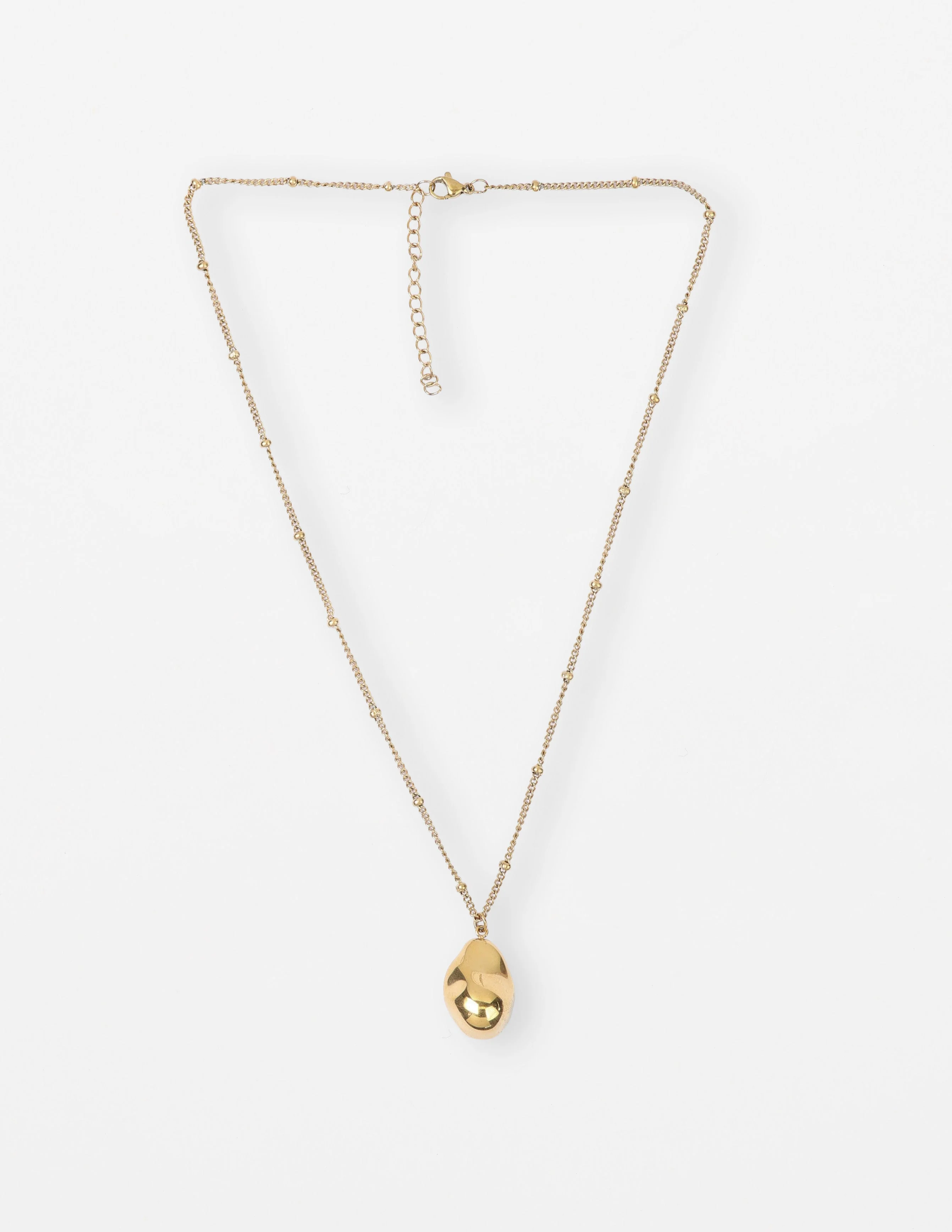 Stella + Gemma Nugget Pendant Necklace Gold