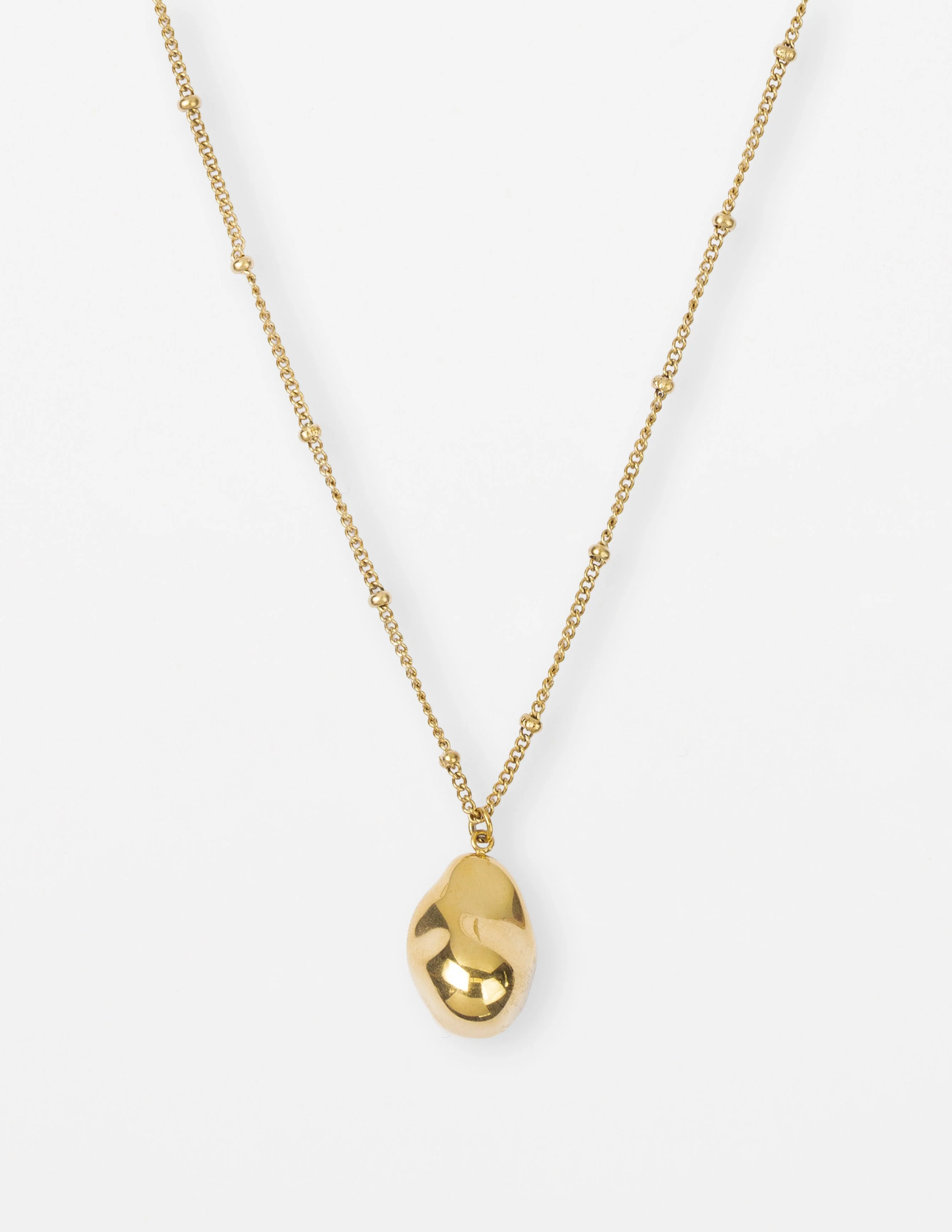 Stella + Gemma Nugget Pendant Necklace Gold - Image 2