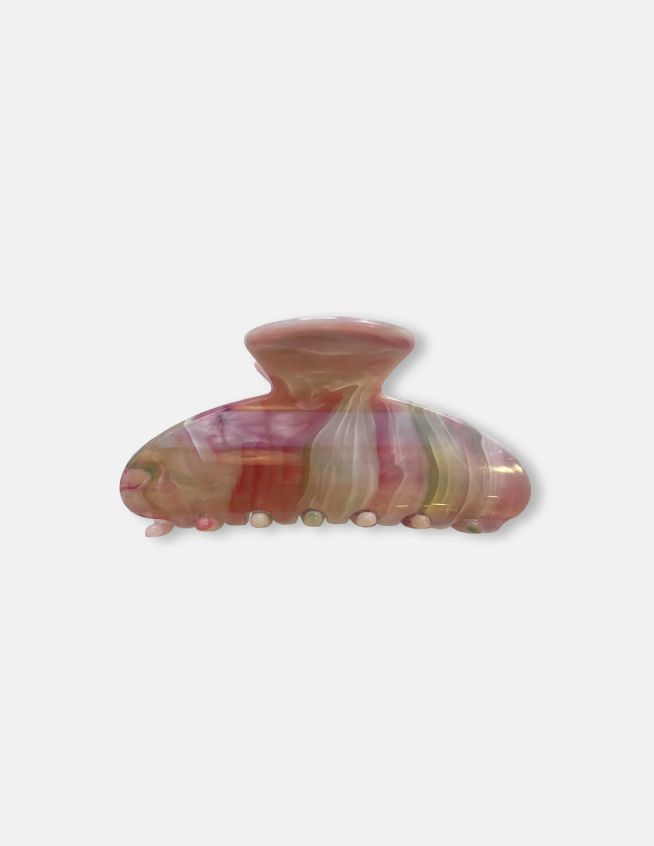 Stella + Gemma Oval Hair Claw Pink And Green