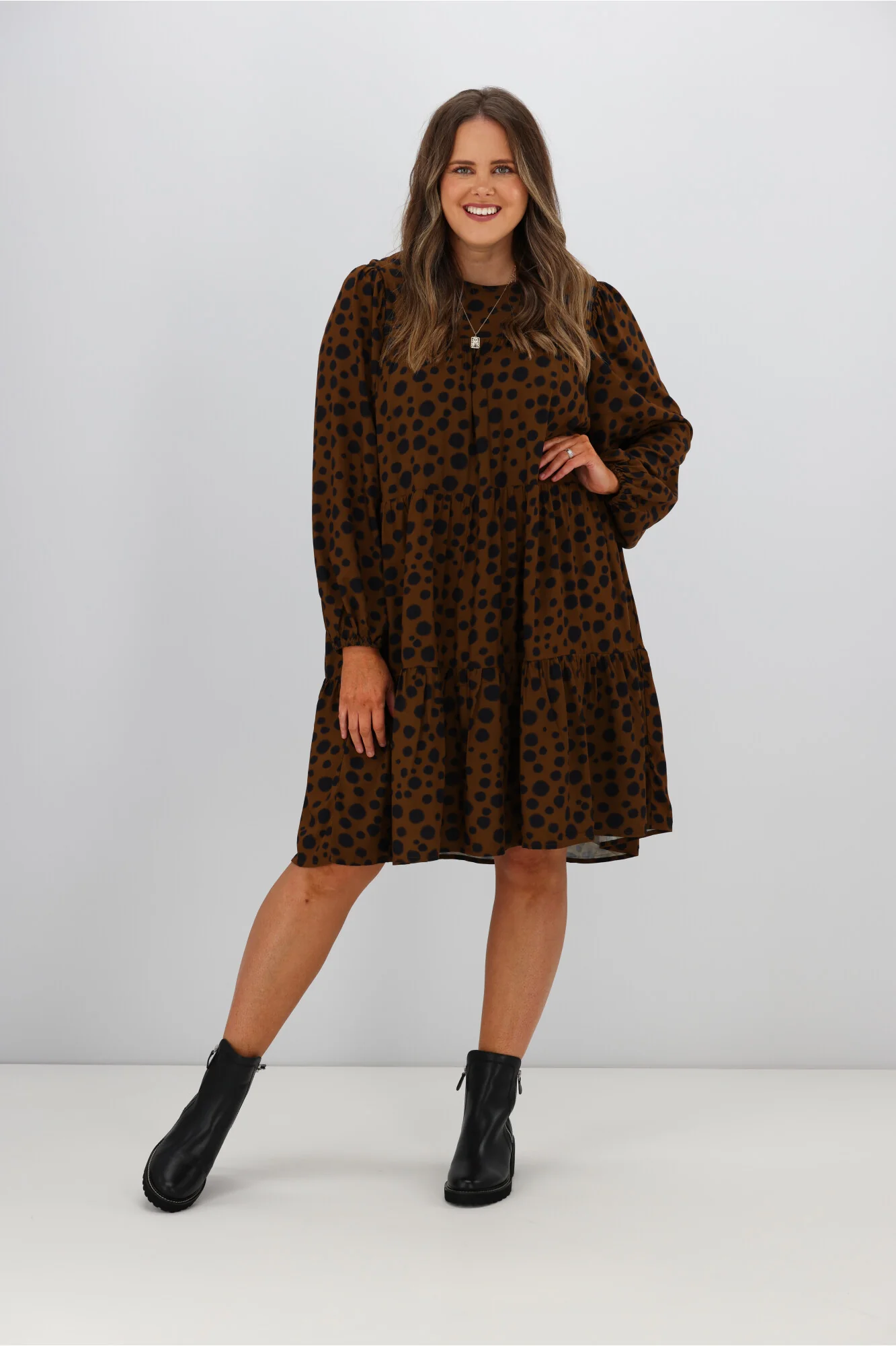 Stella + Gemma Prudence Dress Choco Cheetah - Image 2