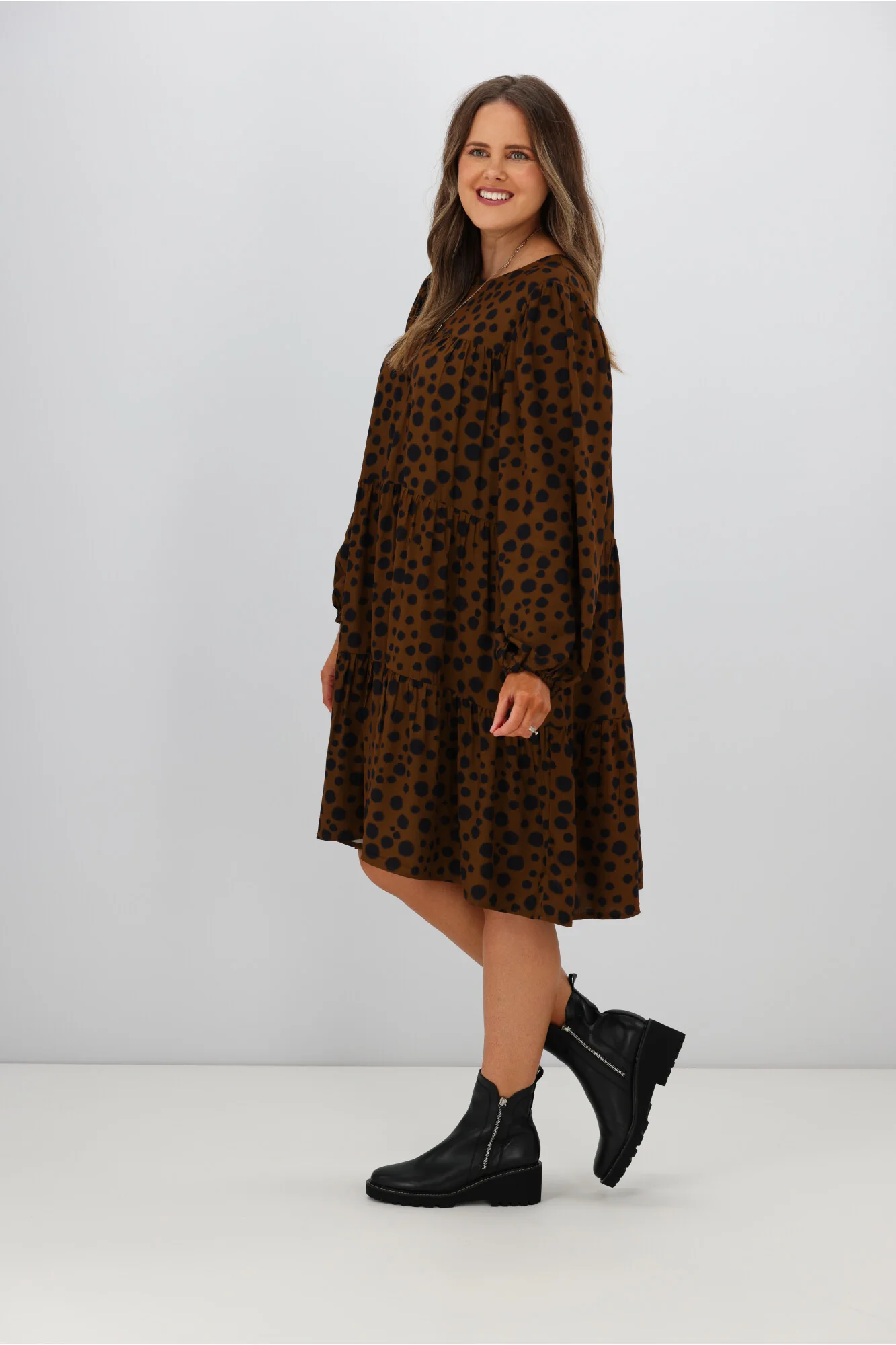 Stella + Gemma Prudence Dress Choco Cheetah - Image 5