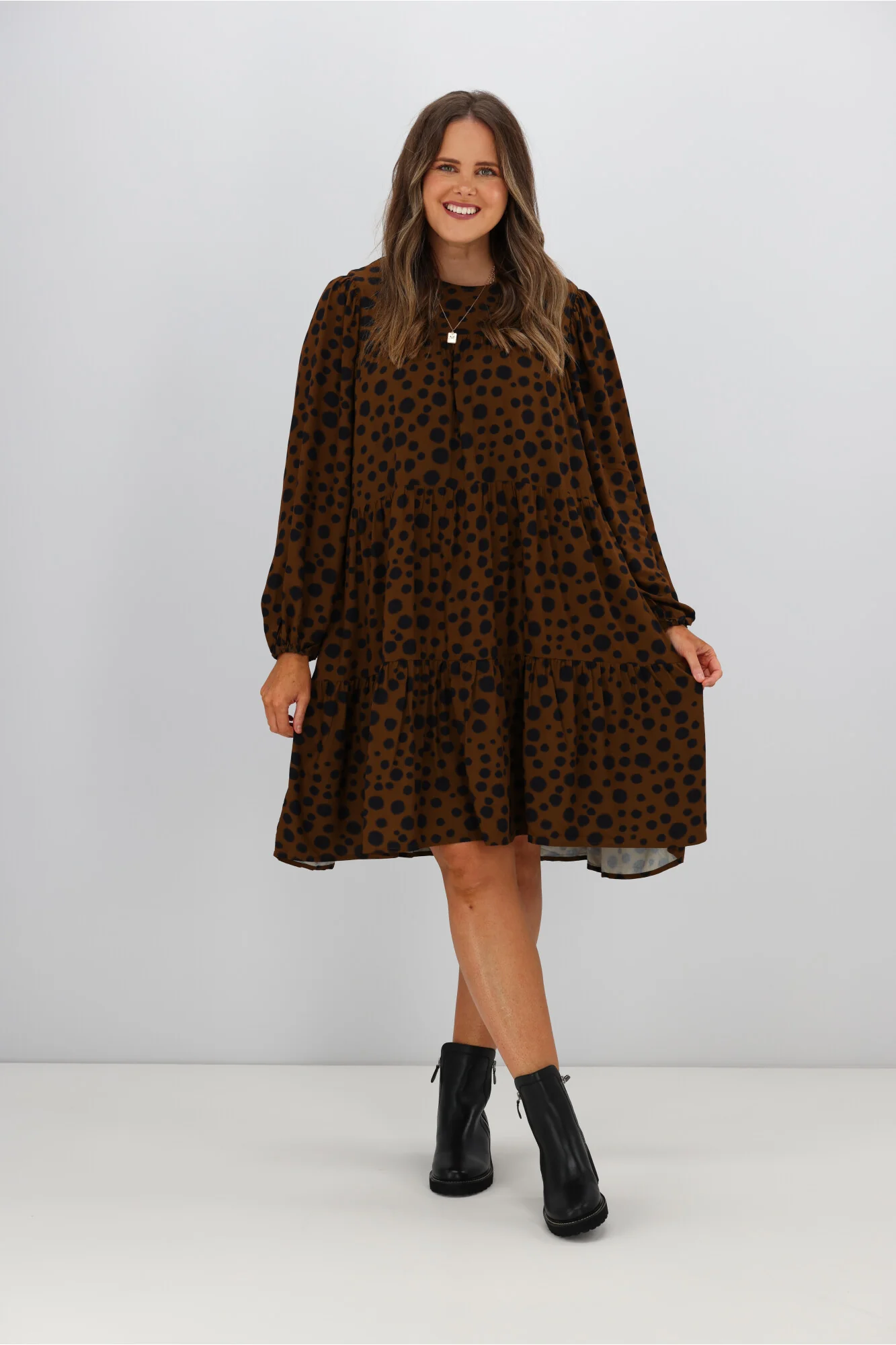 Stella + Gemma Prudence Dress Choco Cheetah - Image 6