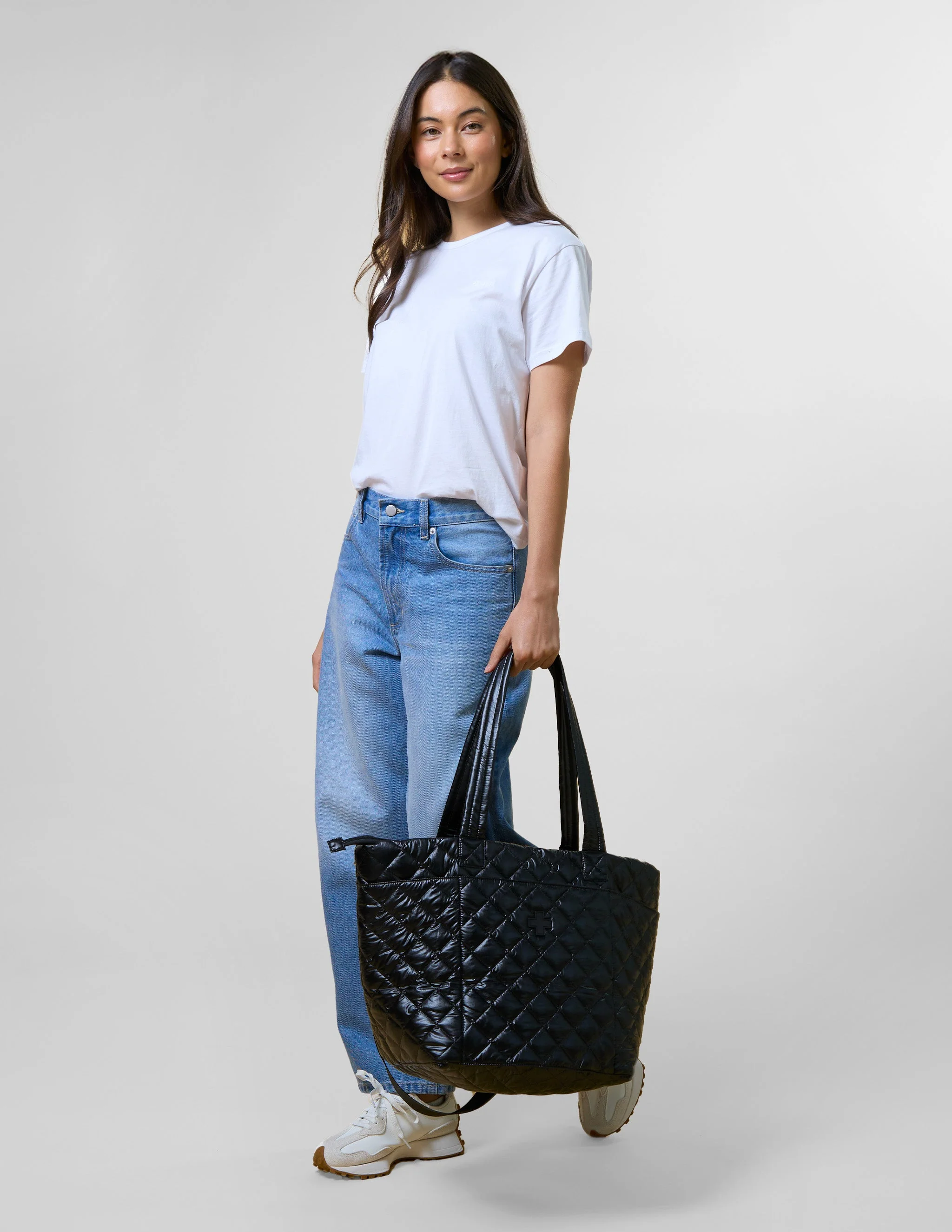 Stella + Gemma Tote Bag Quilted Black - Image 6