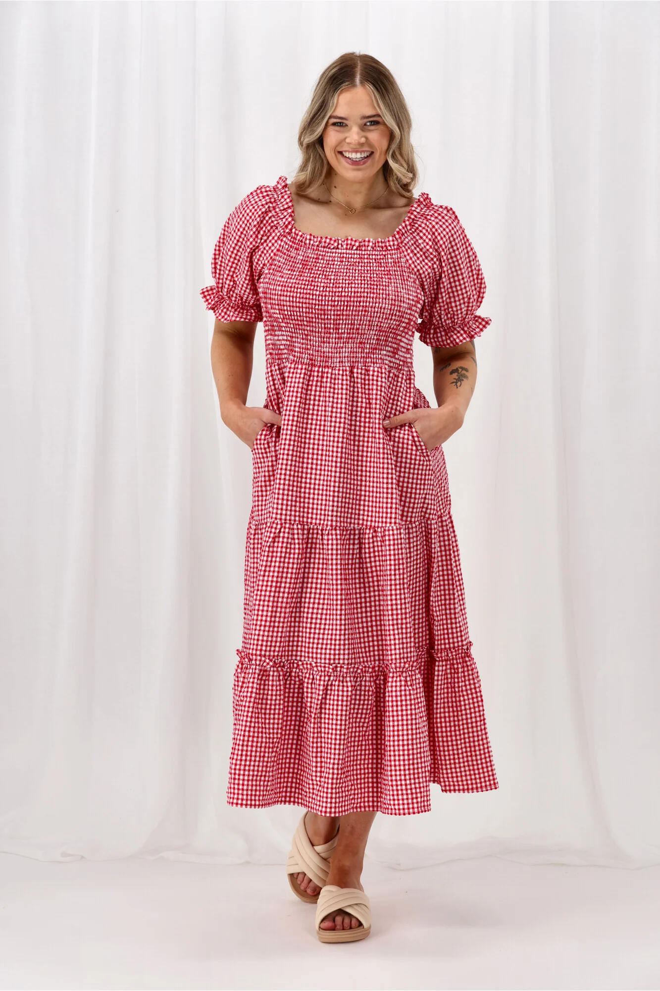 Sunday Boho Andromeda Red Check - Image 4
