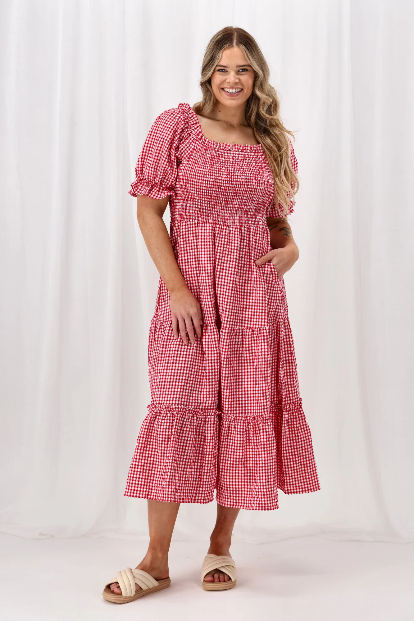 Sunday Boho Andromeda Red Check - Image 5