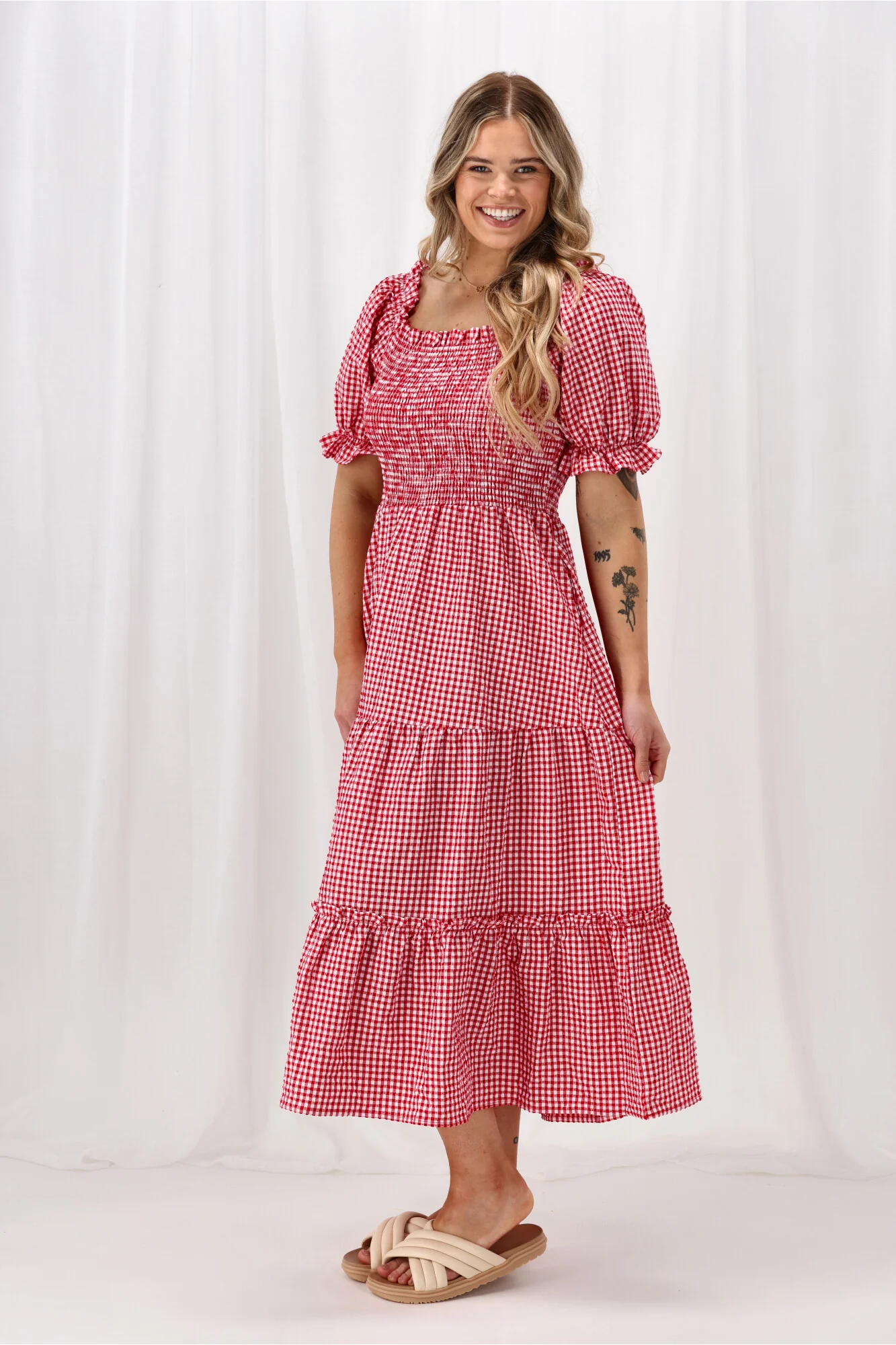 Sunday Boho Andromeda Red Check - Image 6