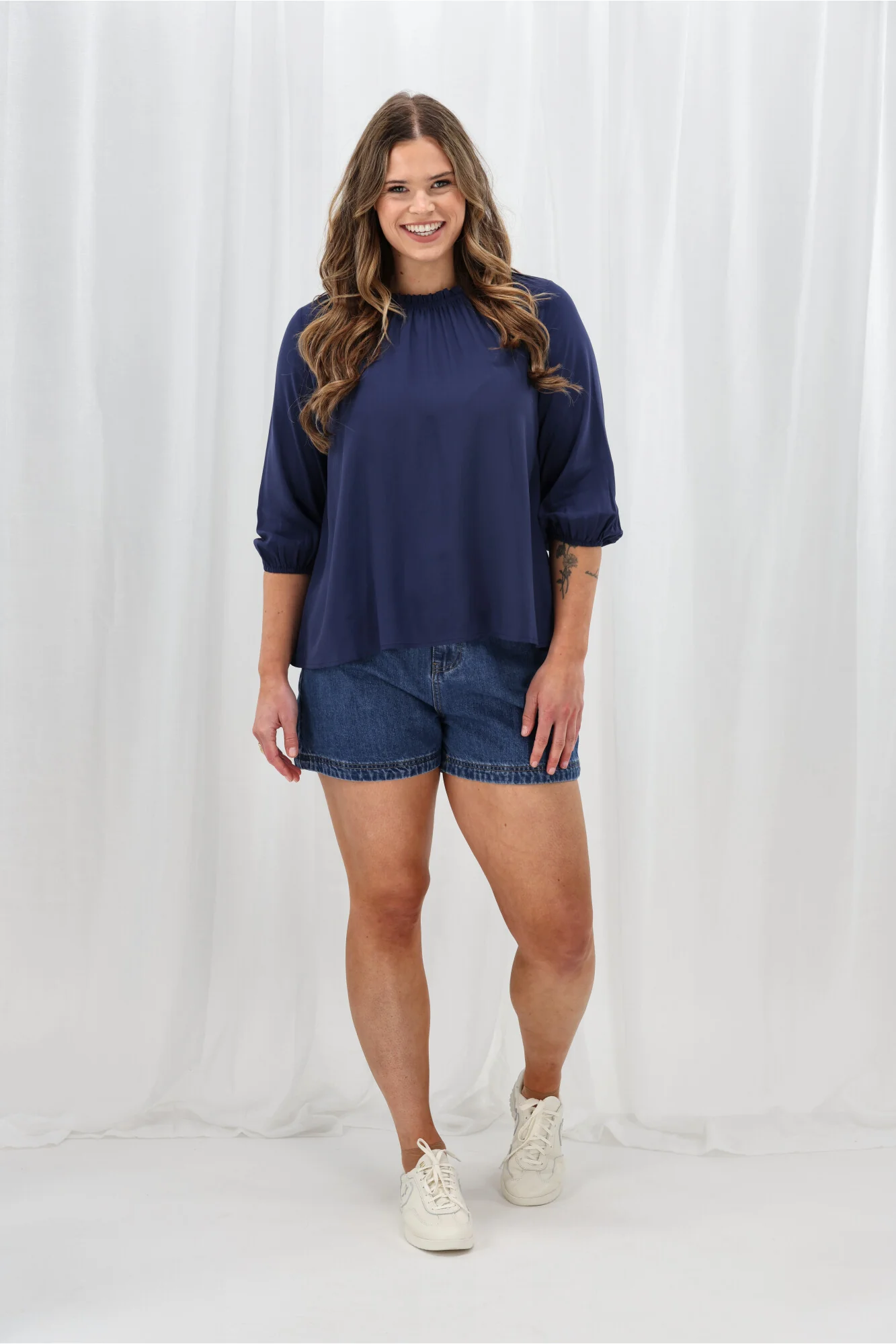 Sunday Boho Annika Top Navy - Image 4
