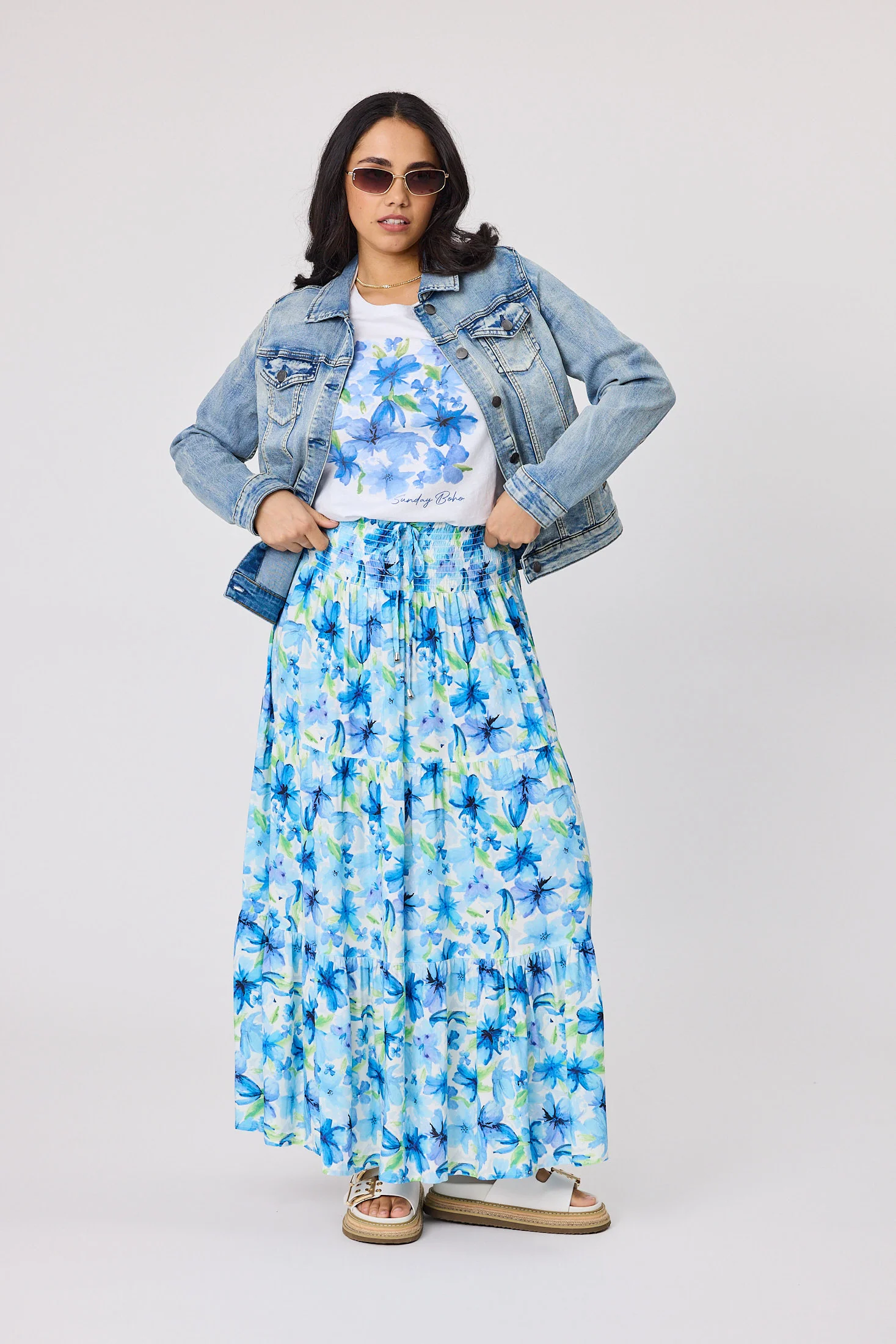 Sunday Boho Bella Skirt Blue - Image 3