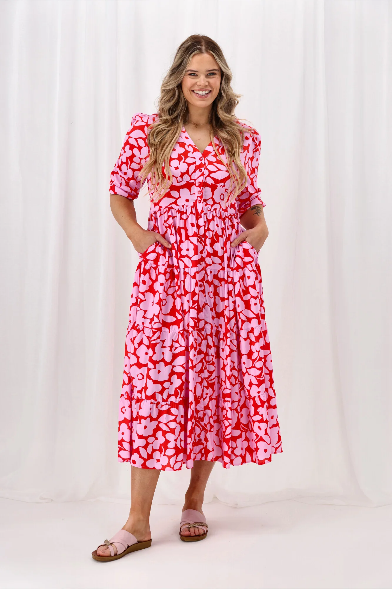 Sunday Boho Camille Dress Floral Print - Image 2