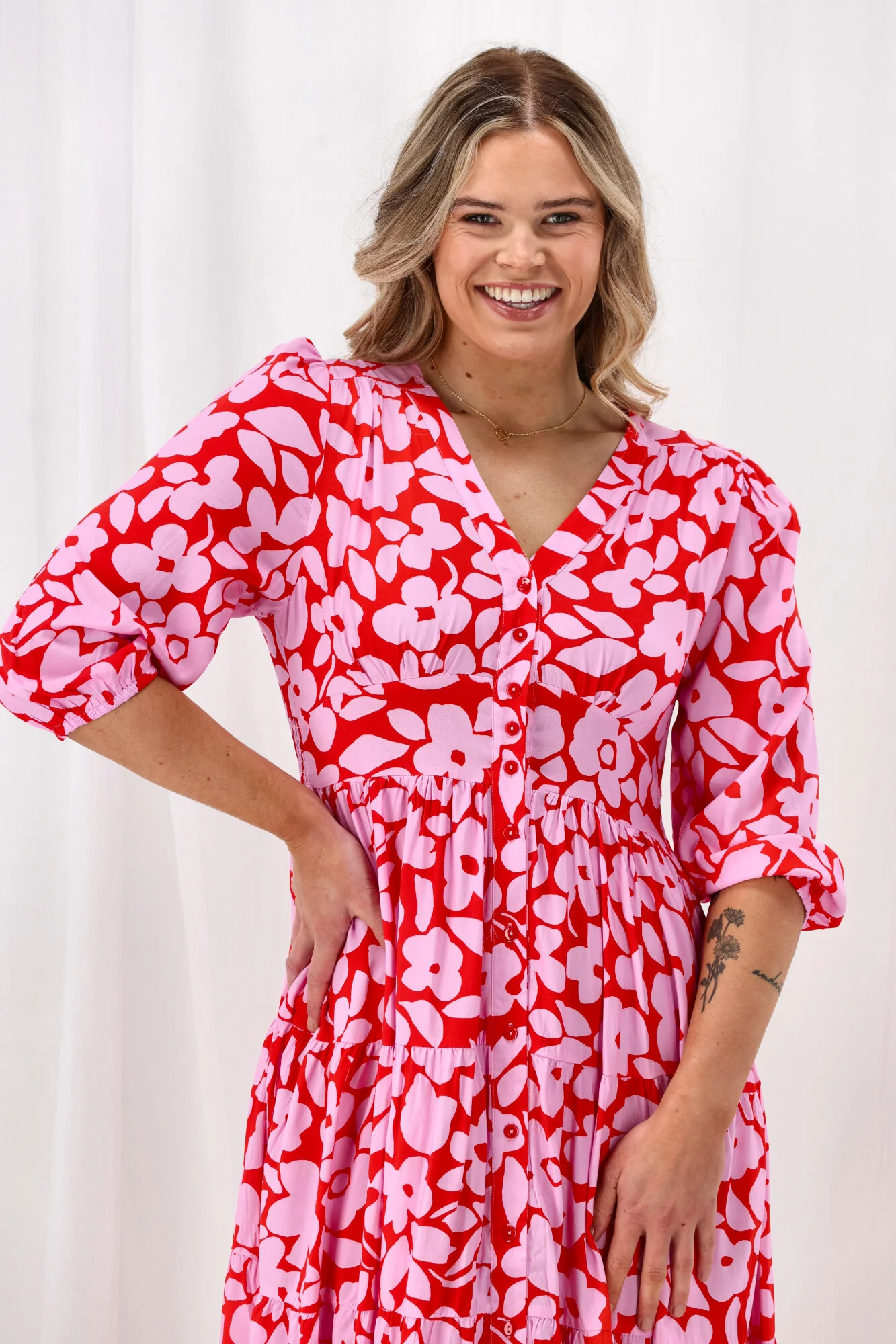 Sunday Boho Camille Dress Floral Print - Image 3