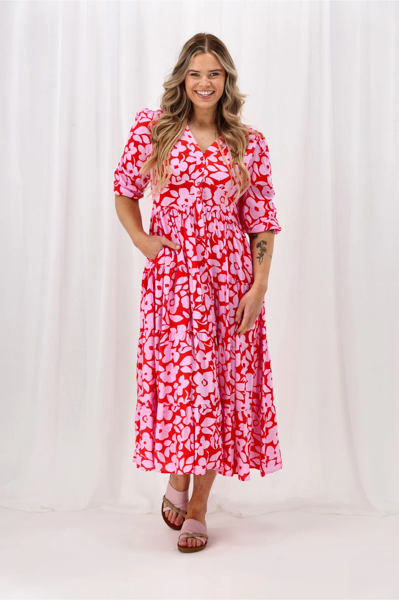 Sunday Boho Camille Dress Floral Print - Image 4