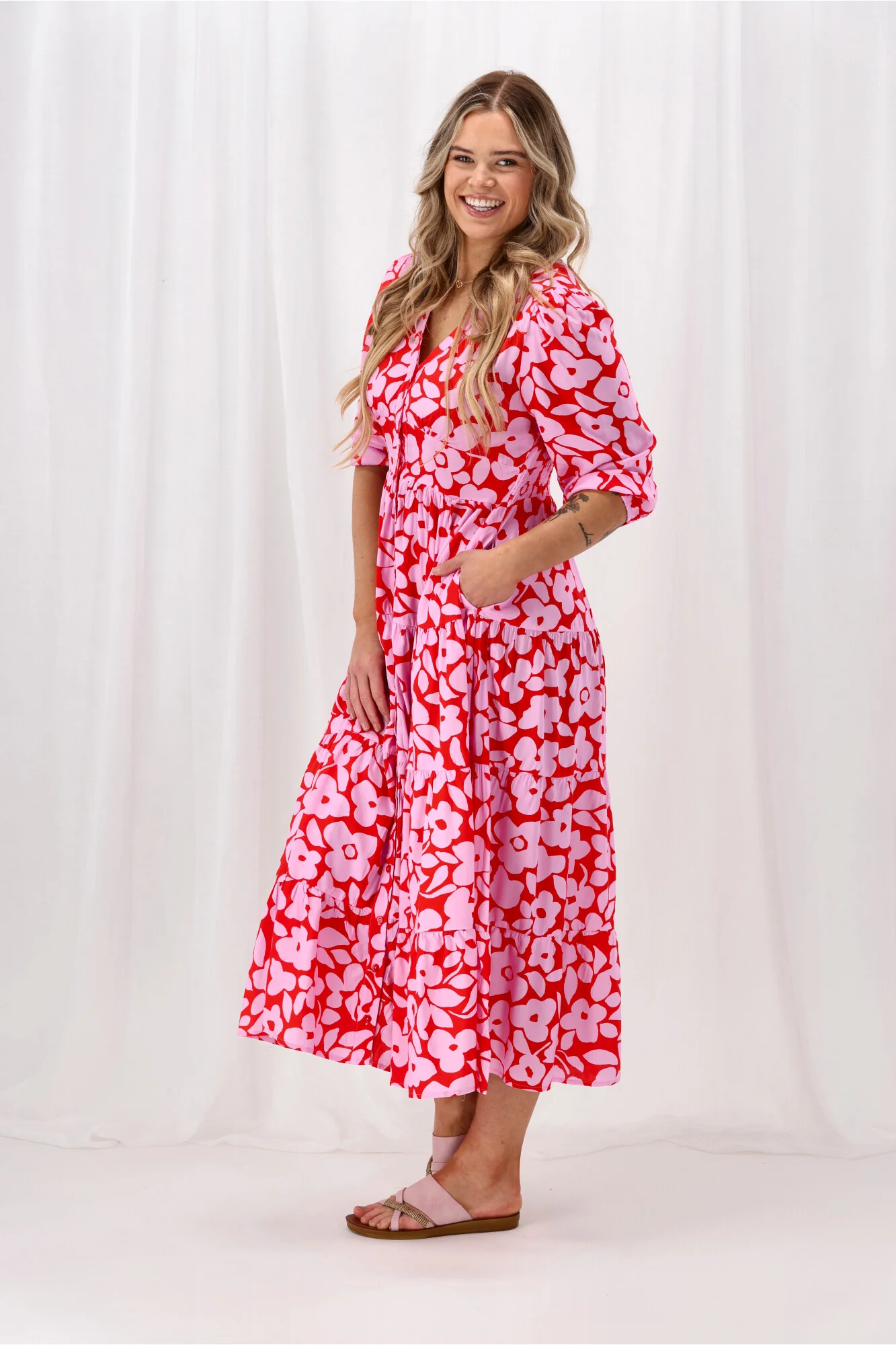 Sunday Boho Camille Dress Floral Print - Image 6