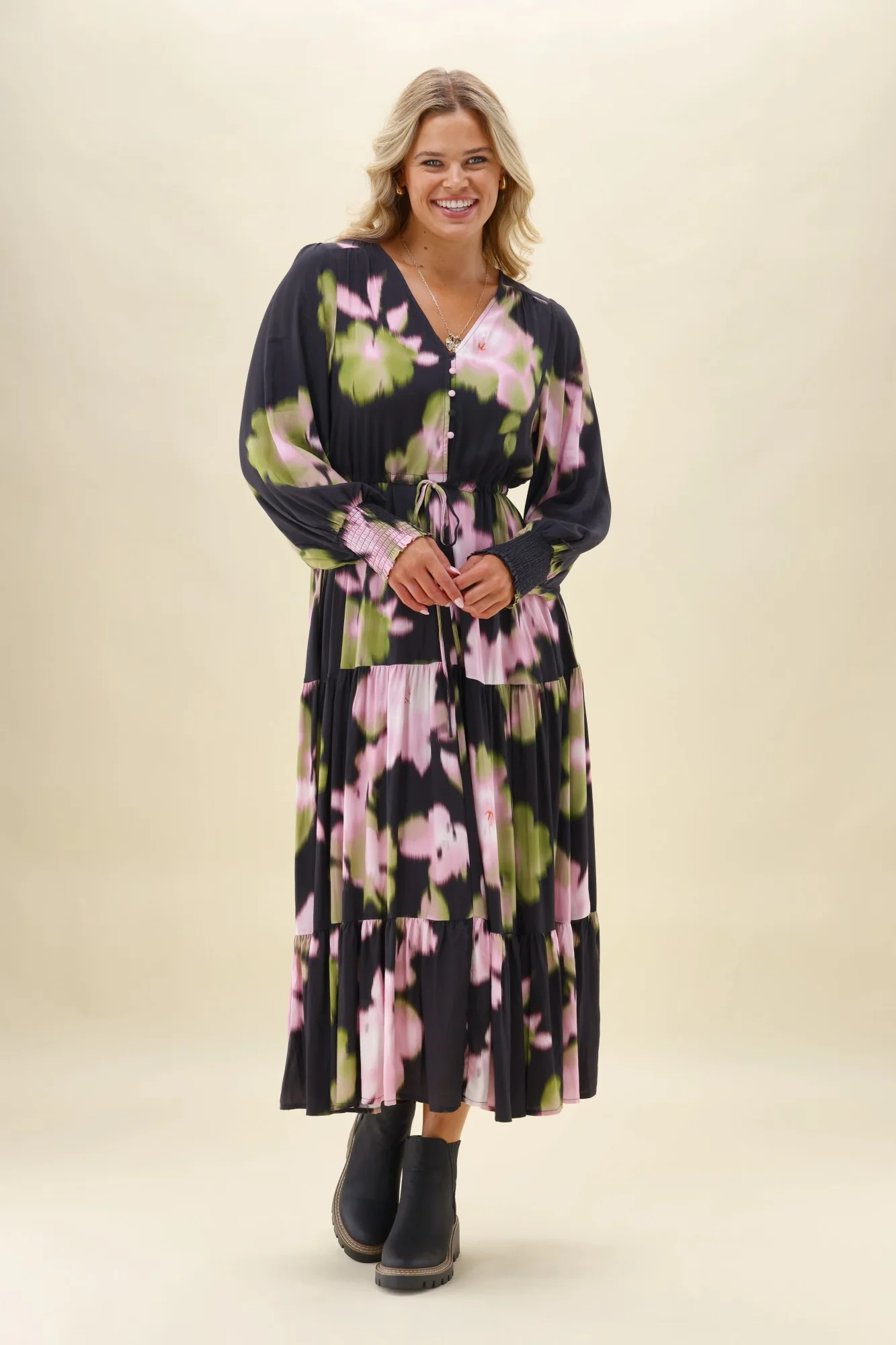 Sunday Boho Chloe Black Floral Dress - Image 6