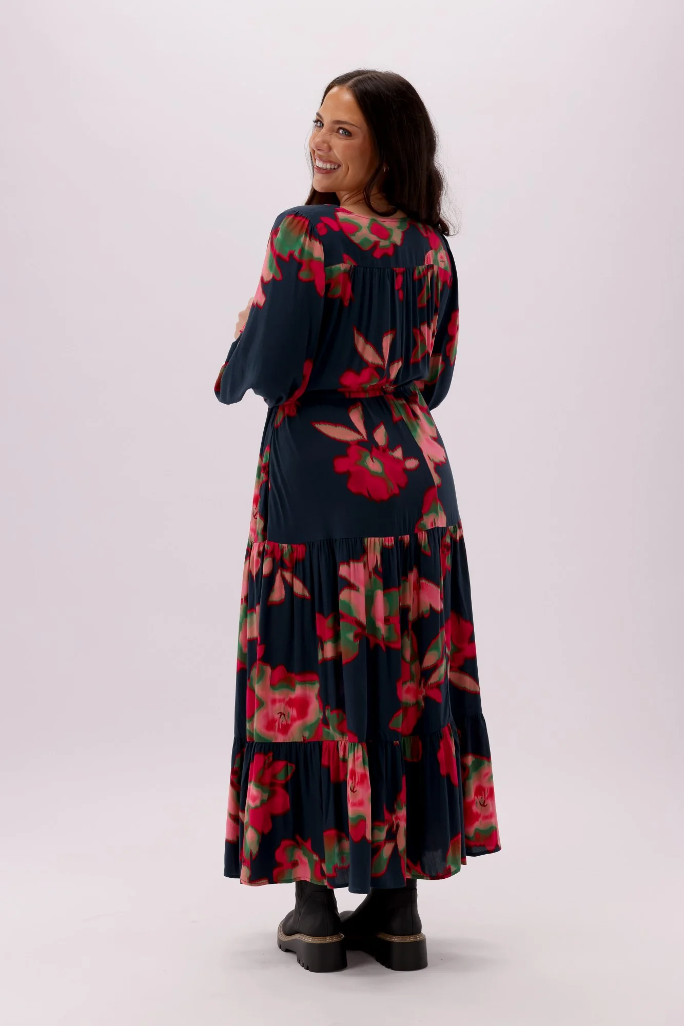 Sunday Boho Chloe Ink Floral Dress - Image 5