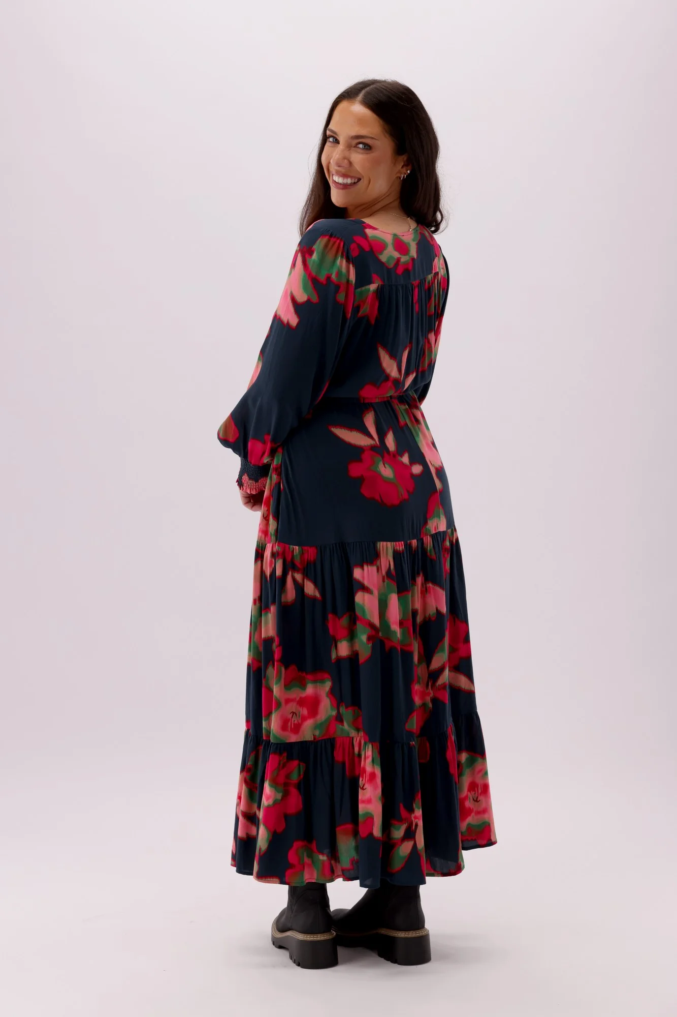 Sunday Boho Chloe Ink Floral Dress - Image 6