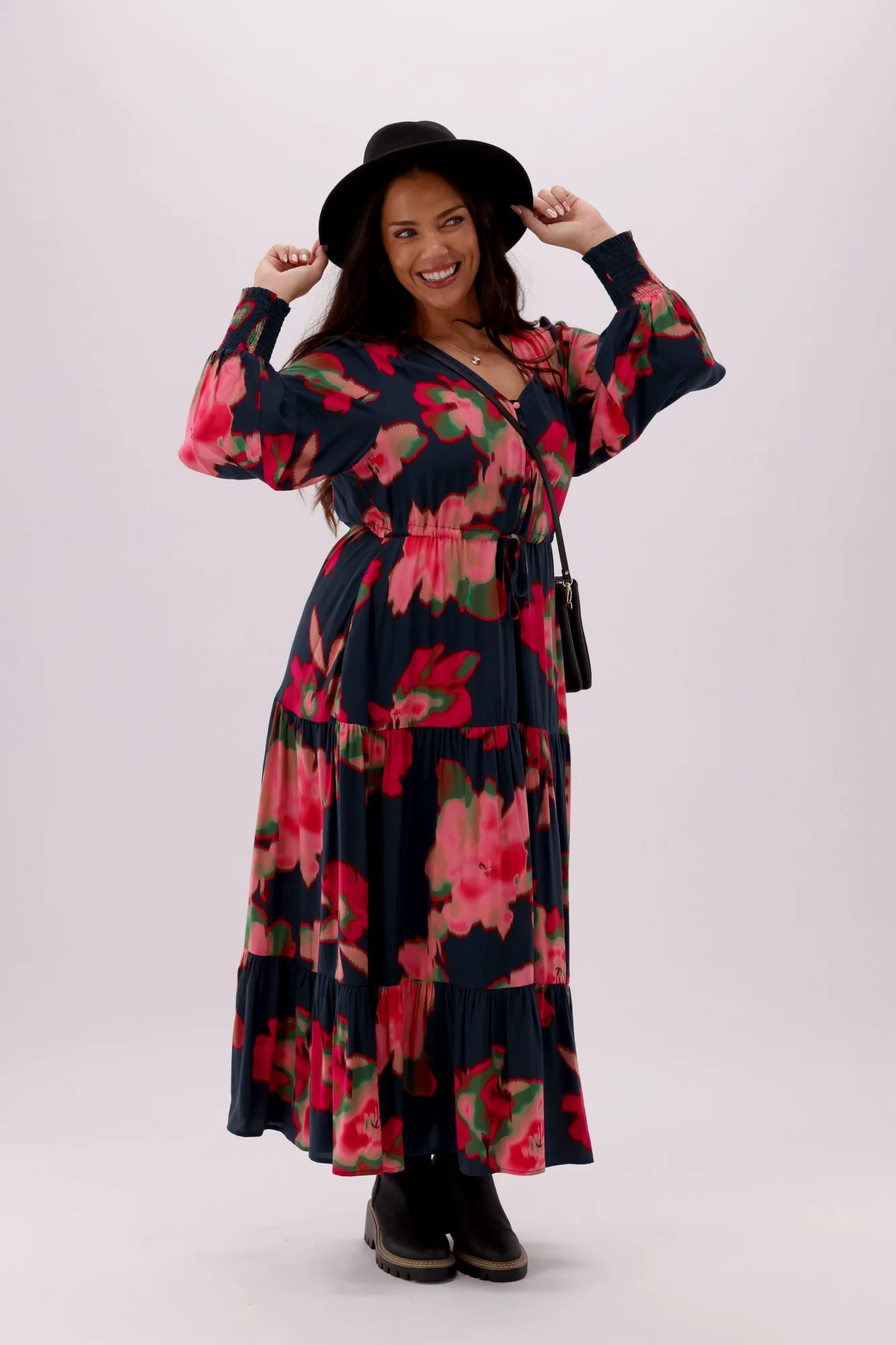 Sunday Boho Chloe Ink Floral Dress - Image 9