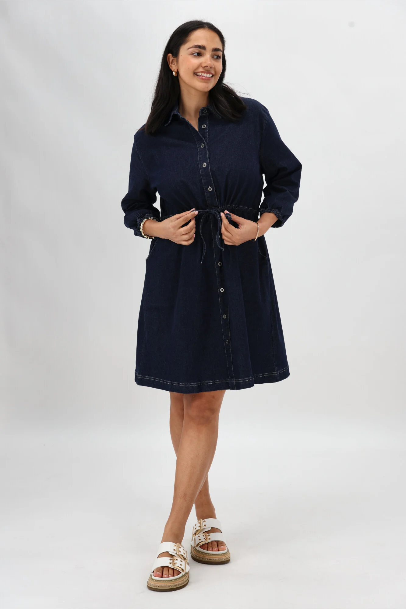 Sunday Boho Cindy L/S Dress Denim - Image 3