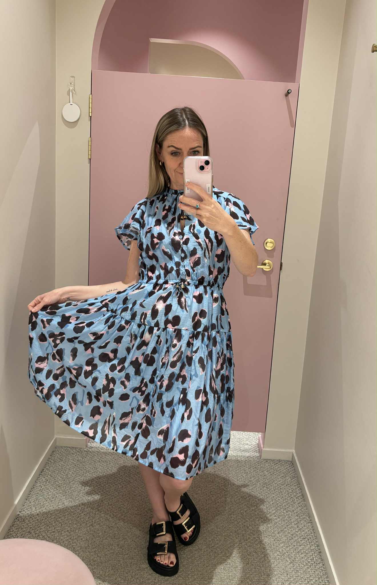Sunday Boho Emelle Dress Blue Print - Image 3