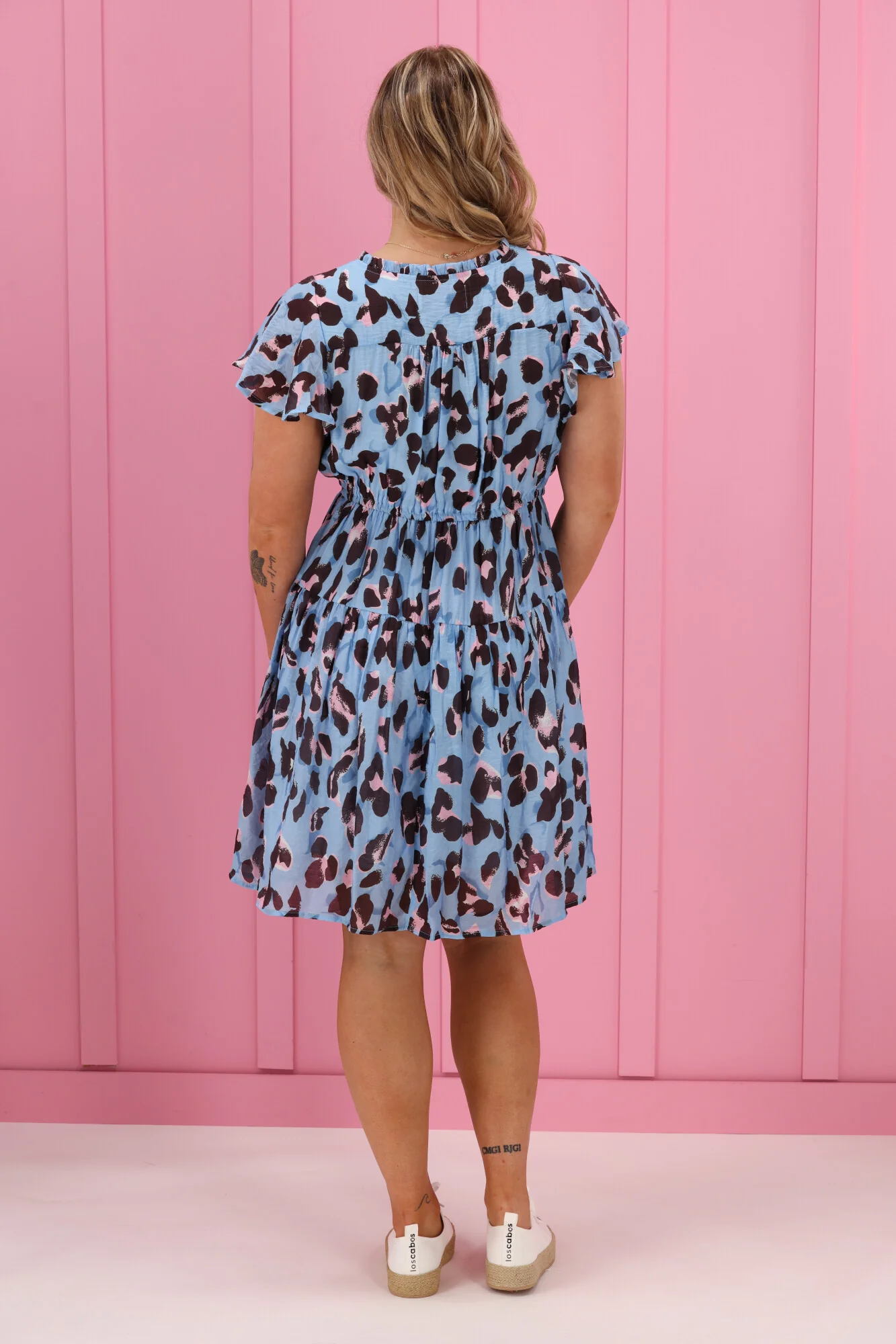 Sunday Boho Emelle Dress Blue Print - Image 8