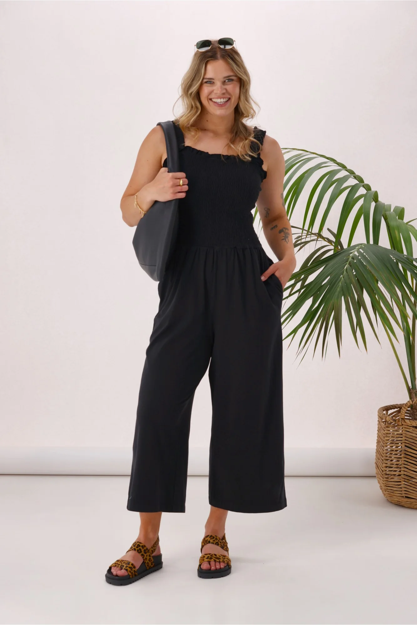 Sunday Boho Everyday Playsuit Black