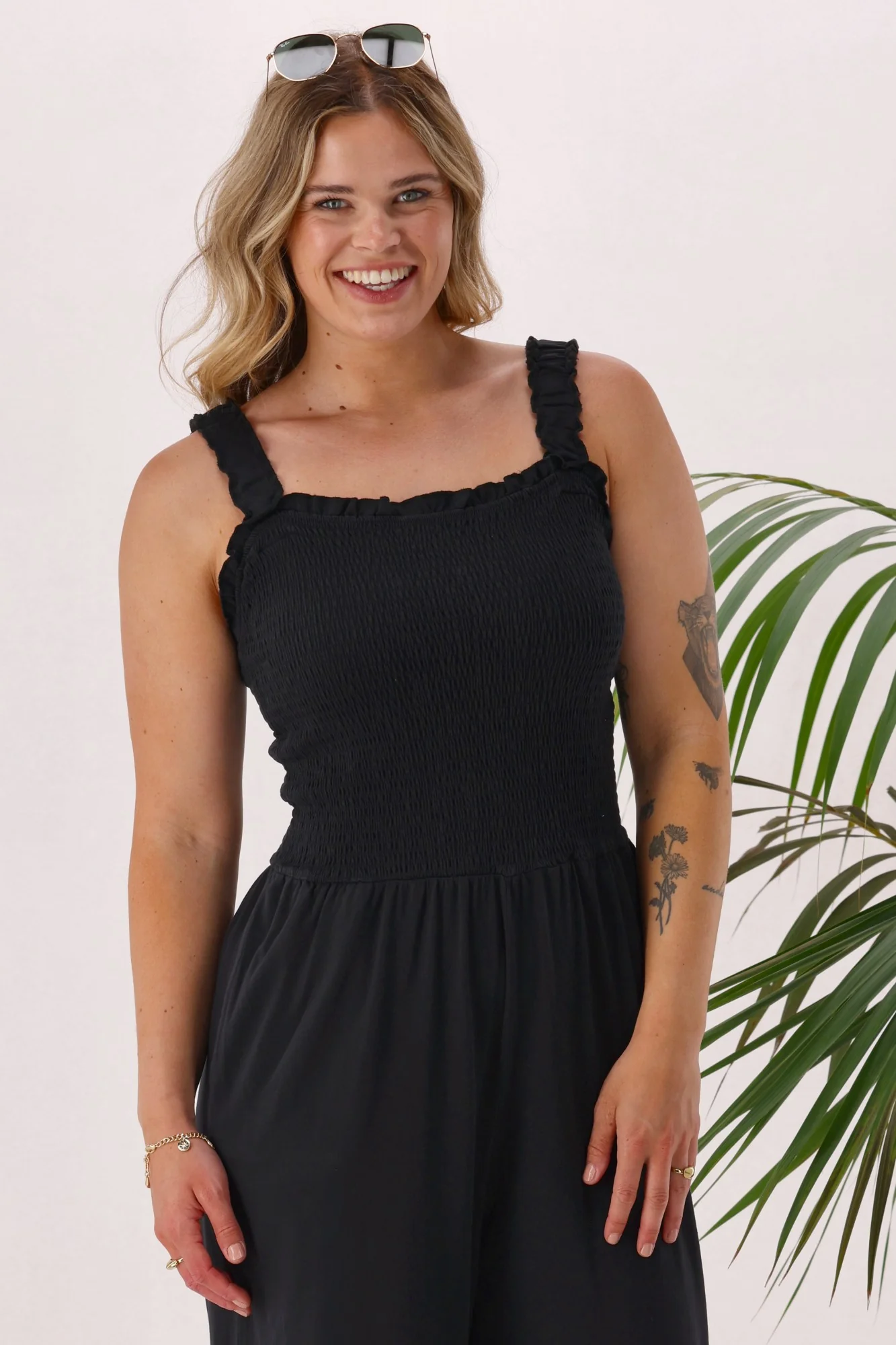 Sunday Boho Everyday Playsuit Black - Image 2