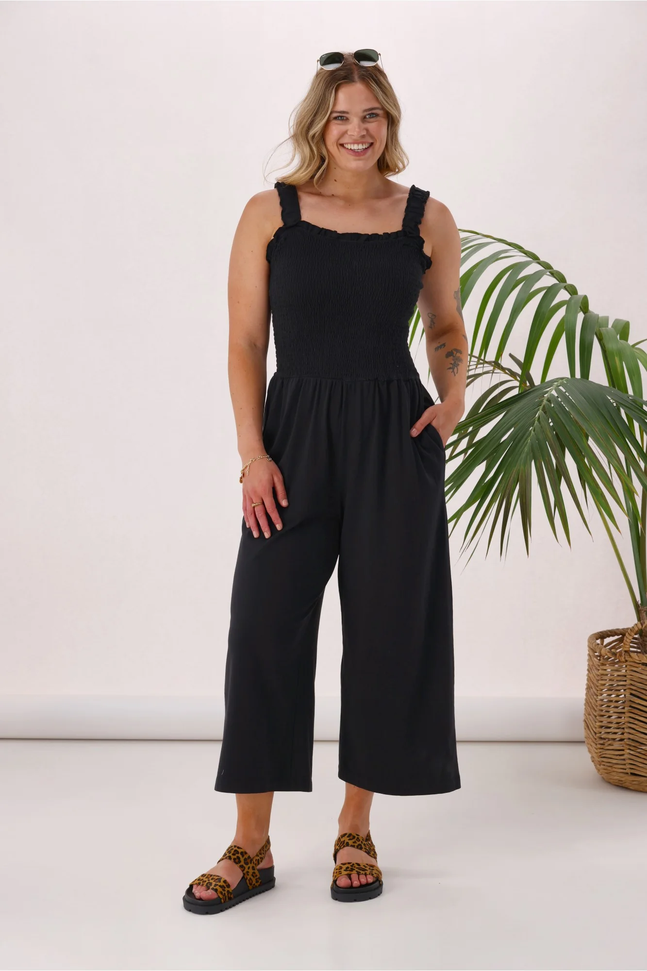 Sunday Boho Everyday Playsuit Black - Image 4