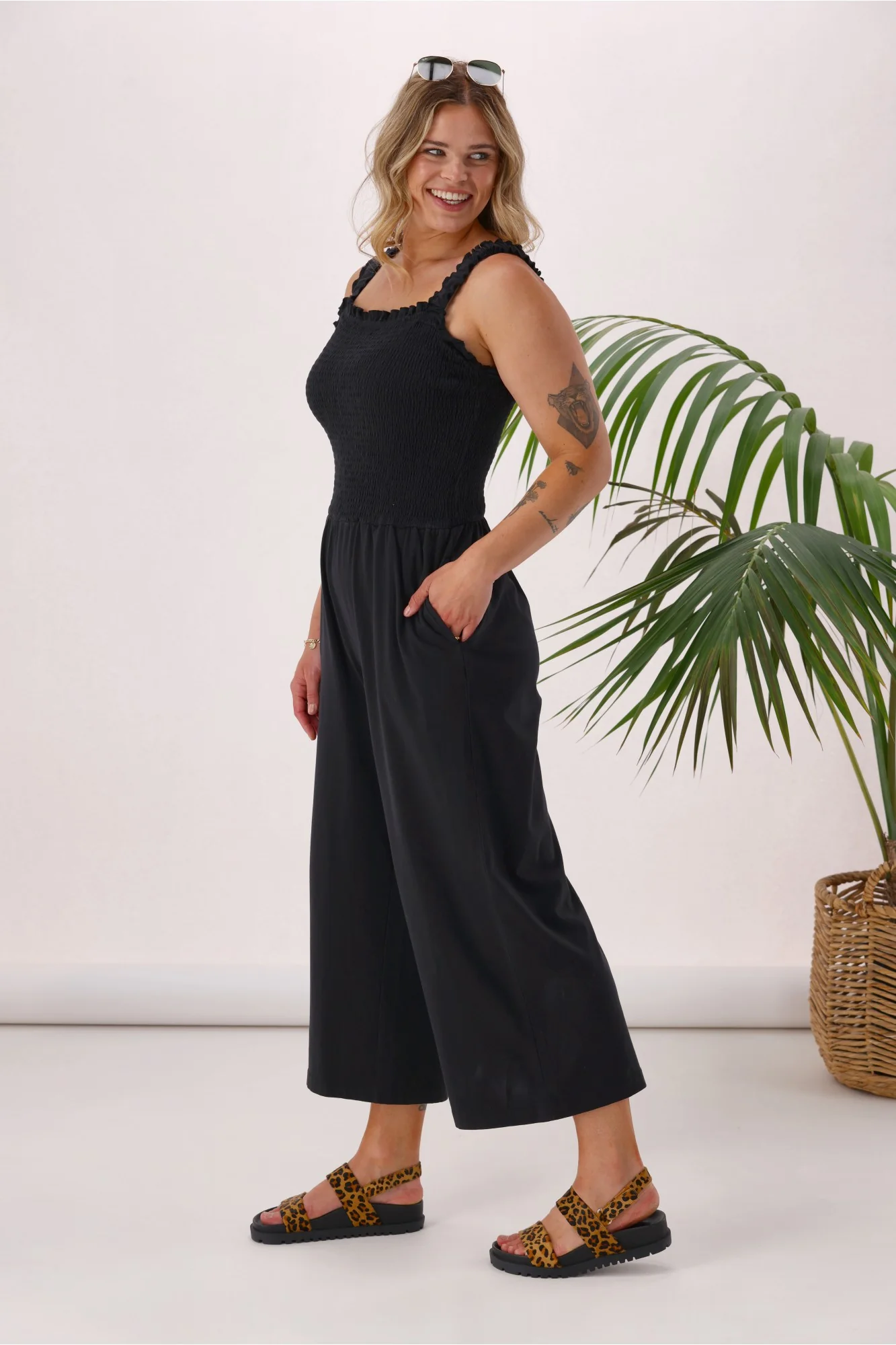 Sunday Boho Everyday Playsuit Black - Image 7