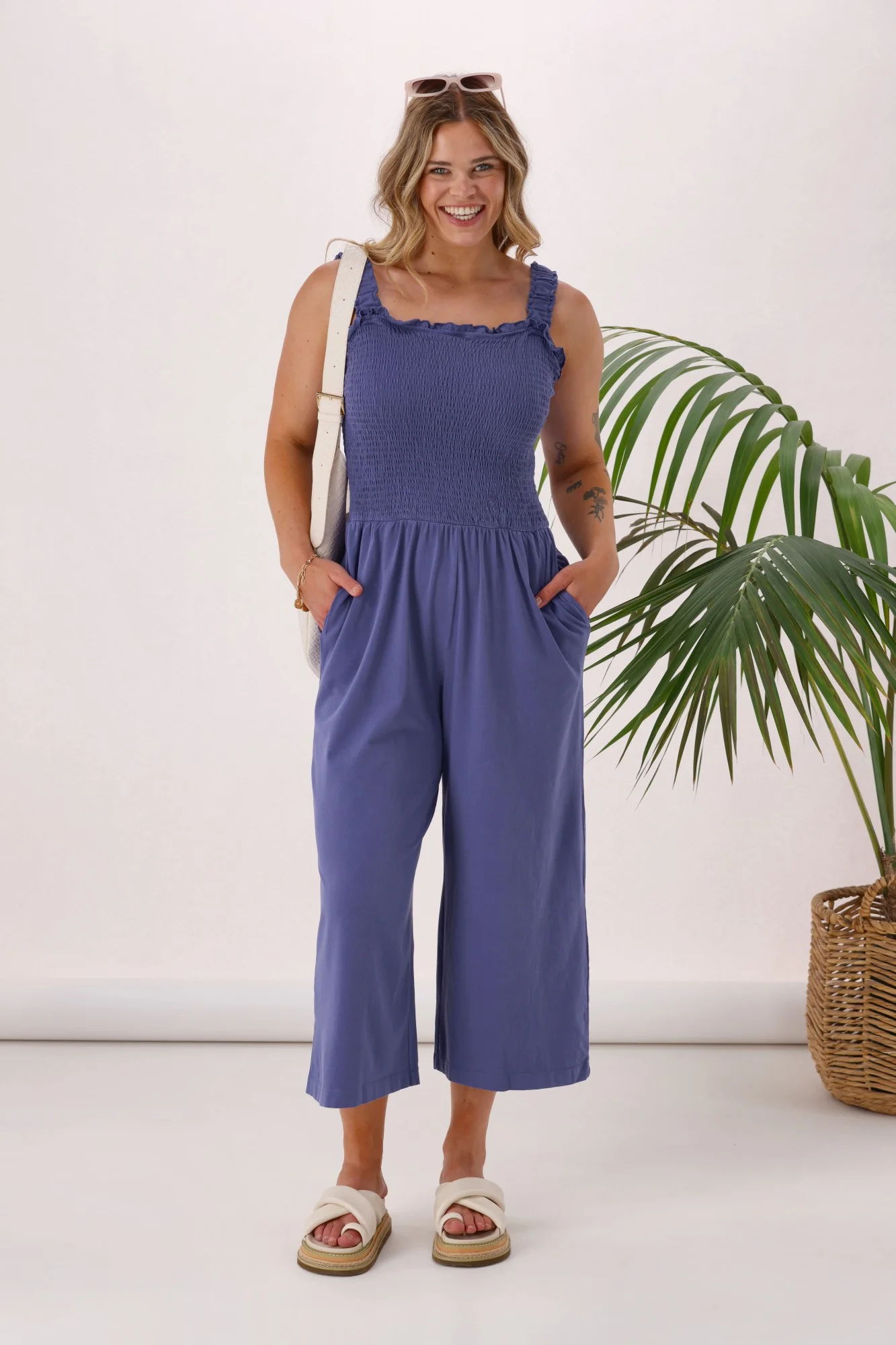 Sunday Boho Everyday Playsuit Blue