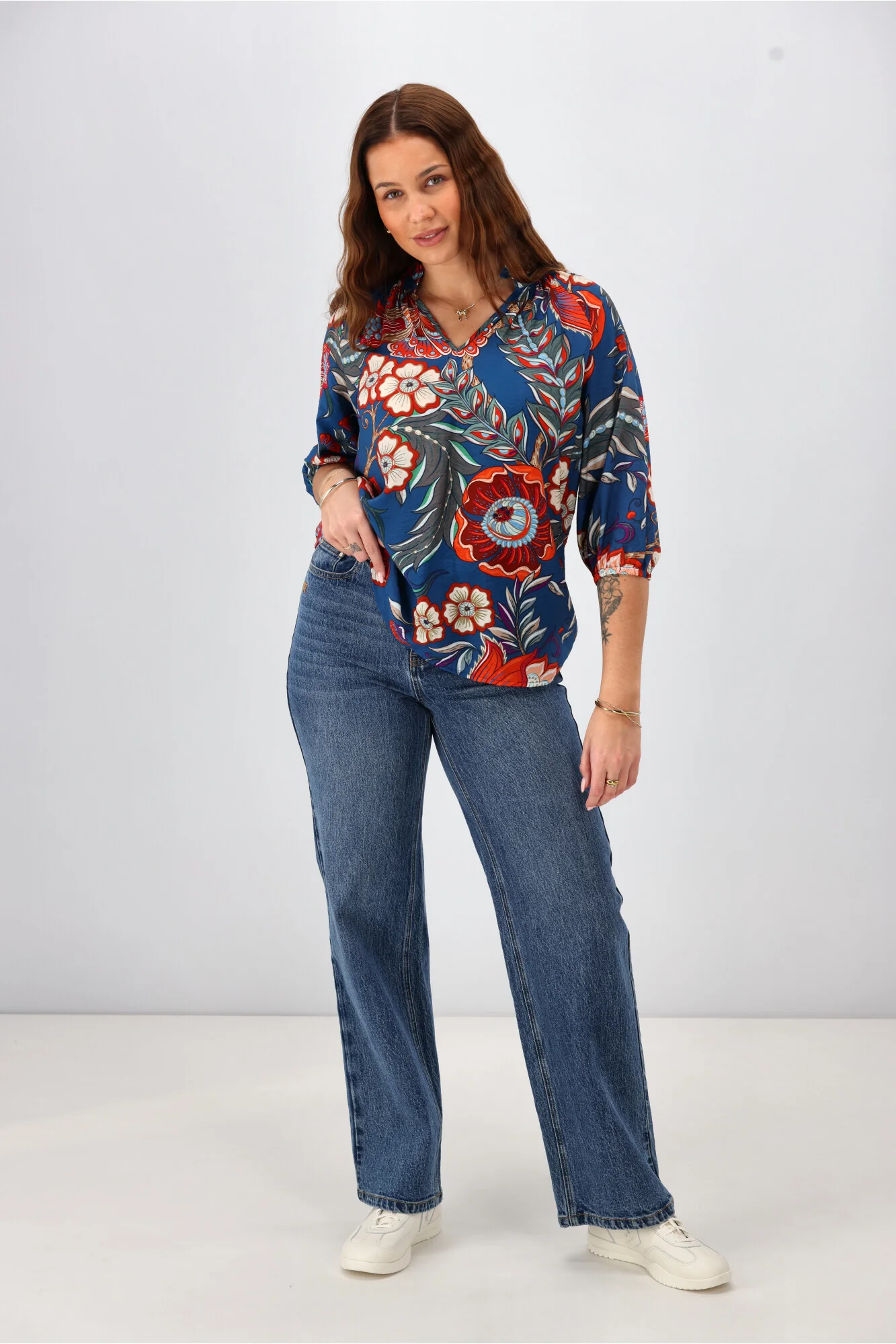 Sunday Boho Gianna Top Paisley Print Blue - Image 6