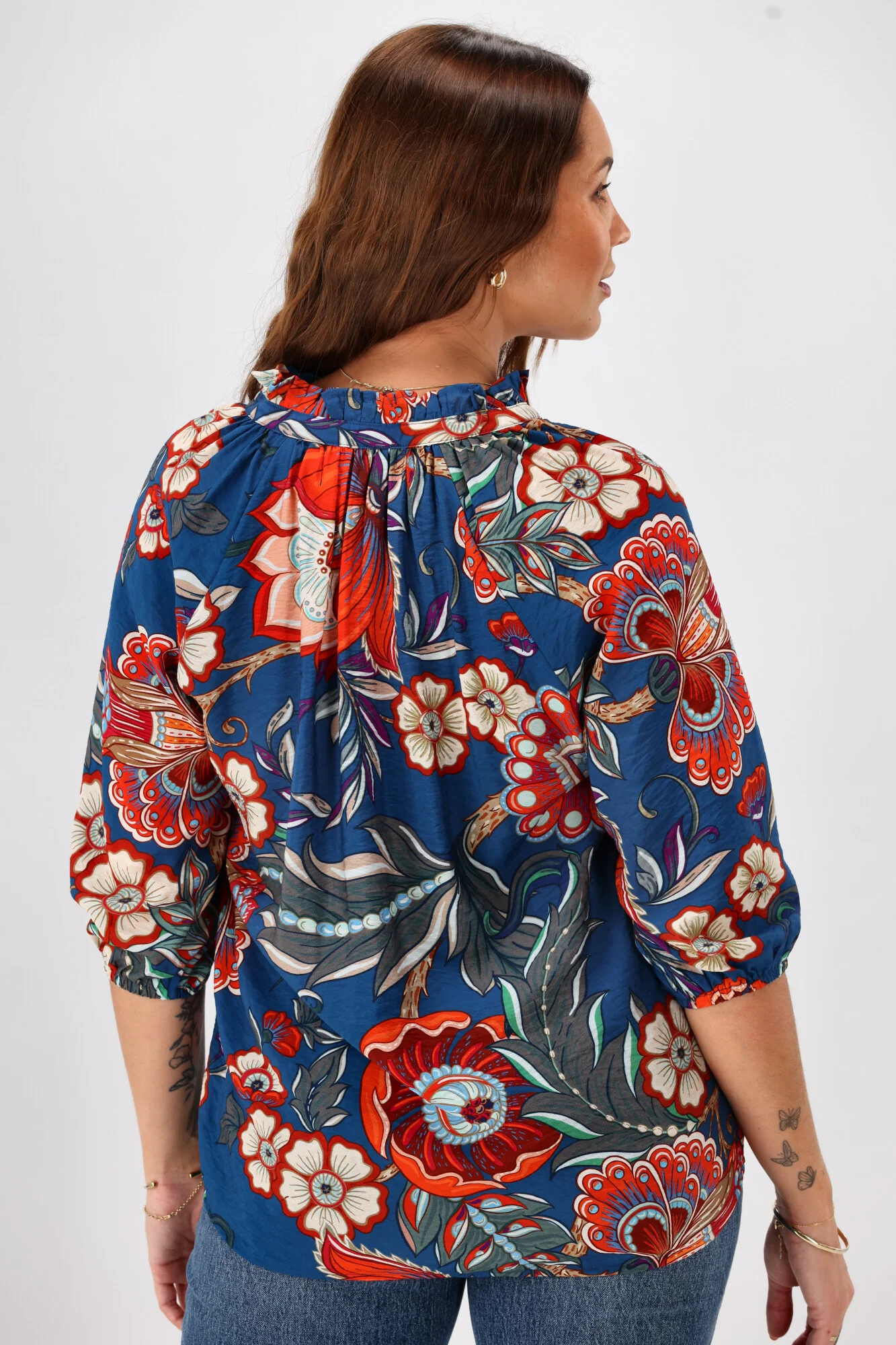 Sunday Boho Gianna Top Paisley Print Blue - Image 8