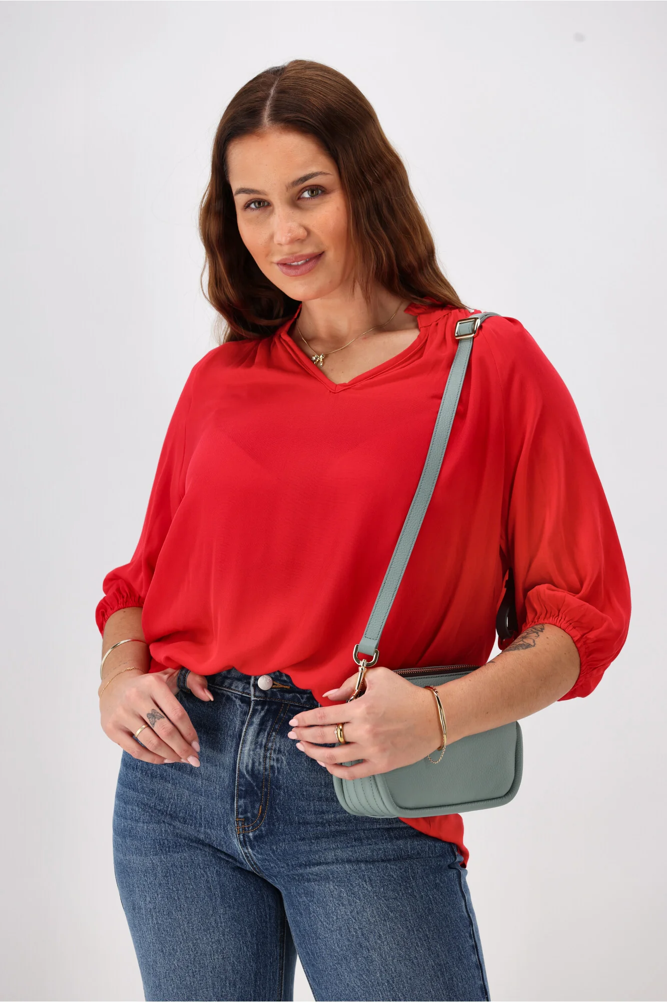 Sunday Boho Gianna Top Scarlet Red - Image 4