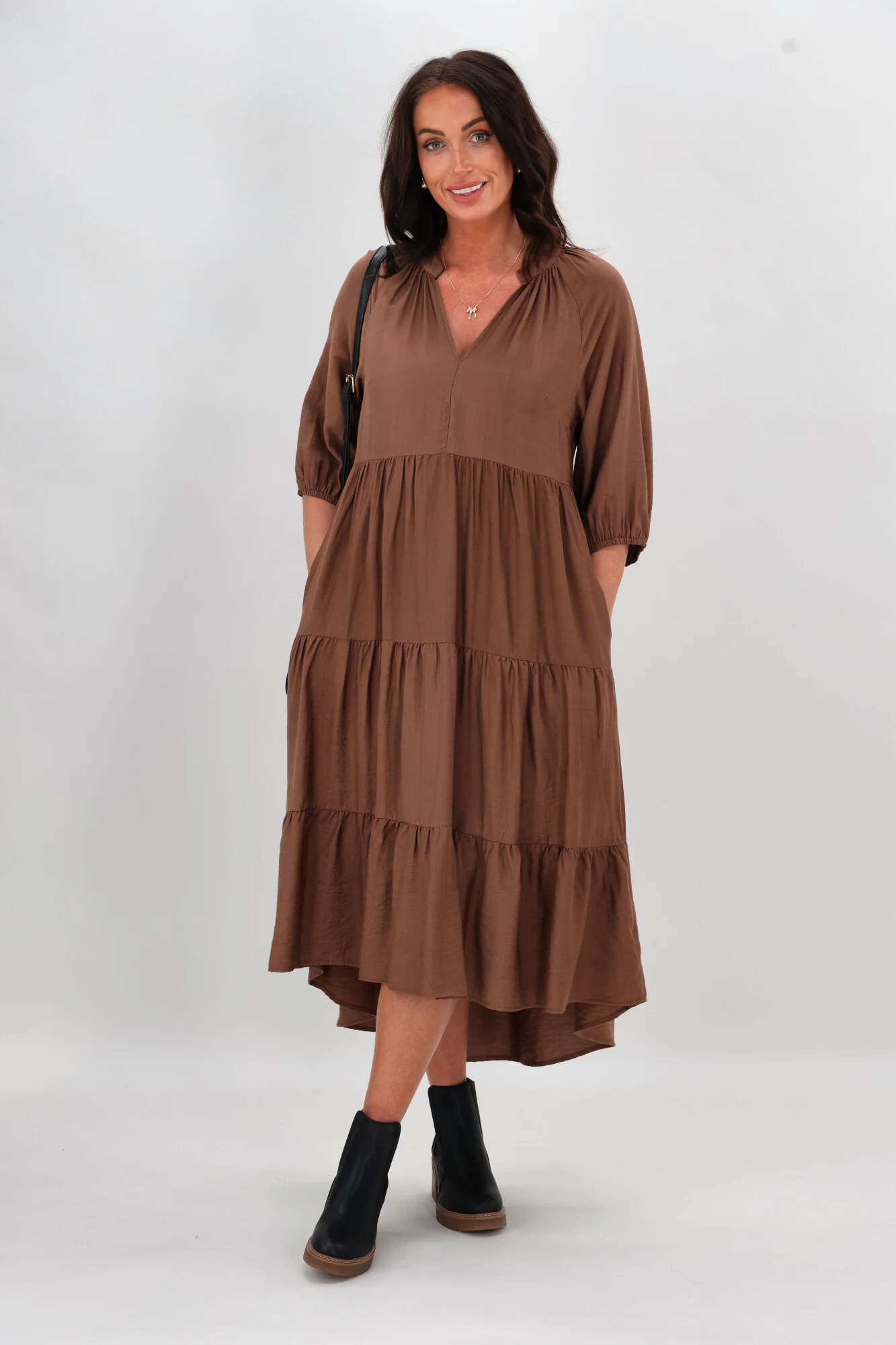 Sunday Boho Harlow Dress Chocolate