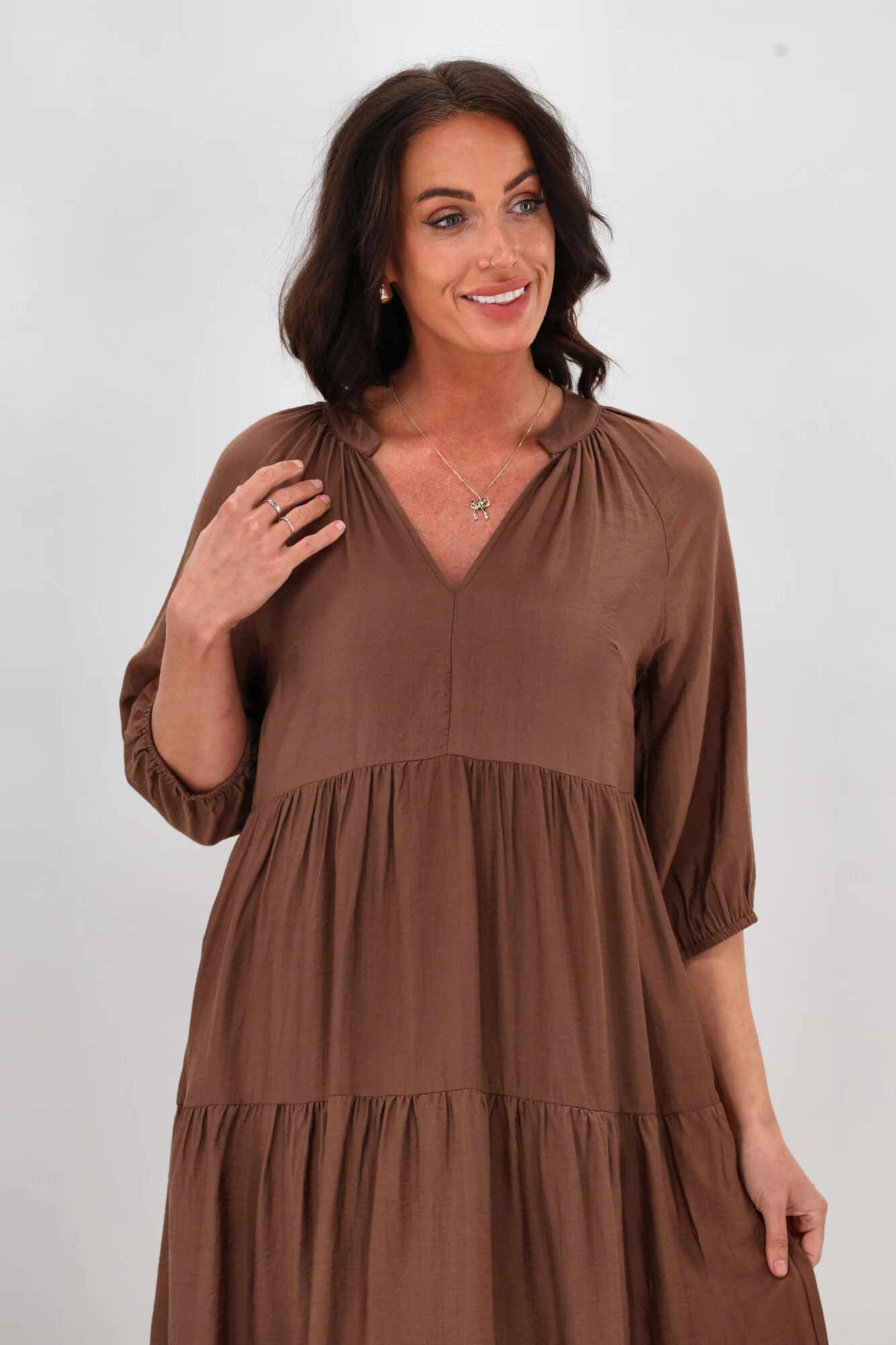 Sunday Boho Harlow Dress Chocolate - Image 3