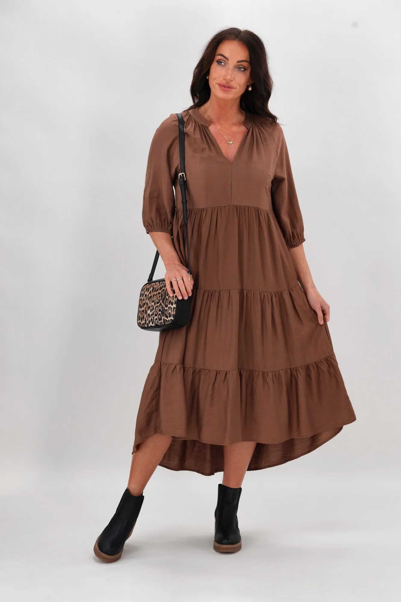 Sunday Boho Harlow Dress Chocolate - Image 4