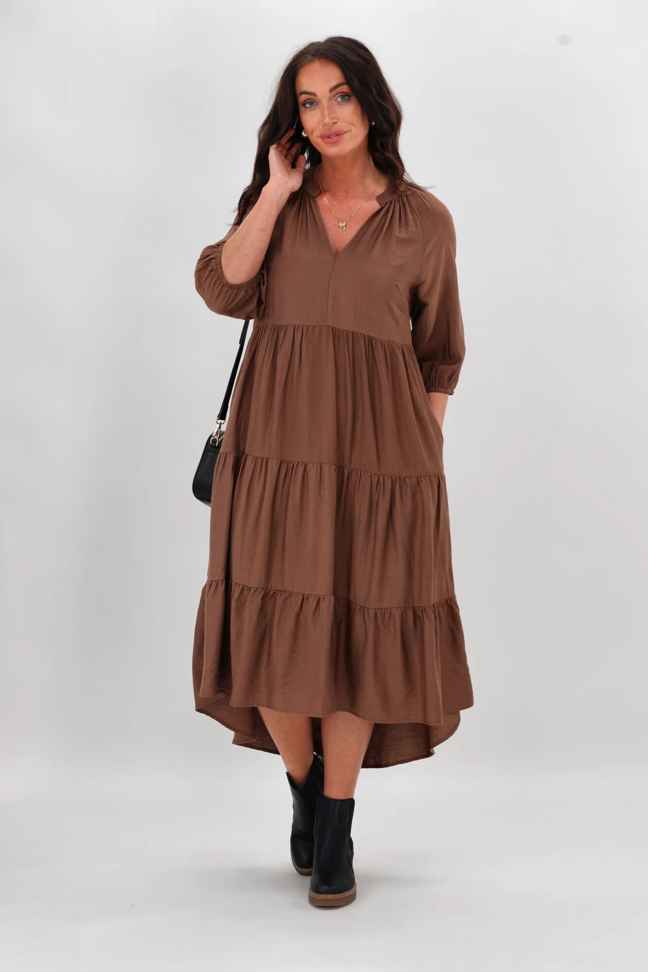 Sunday Boho Harlow Dress Chocolate - Image 5