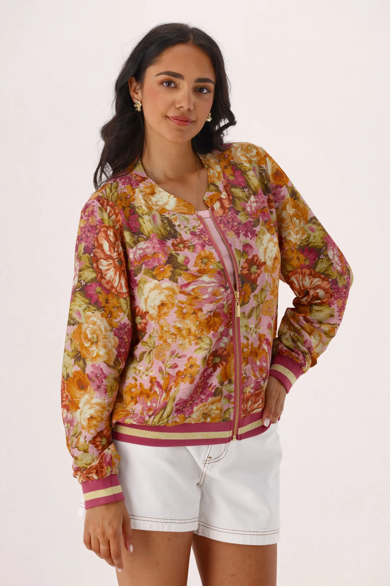 Sunday Boho Haylen Bomber Jacket Vintage Floral