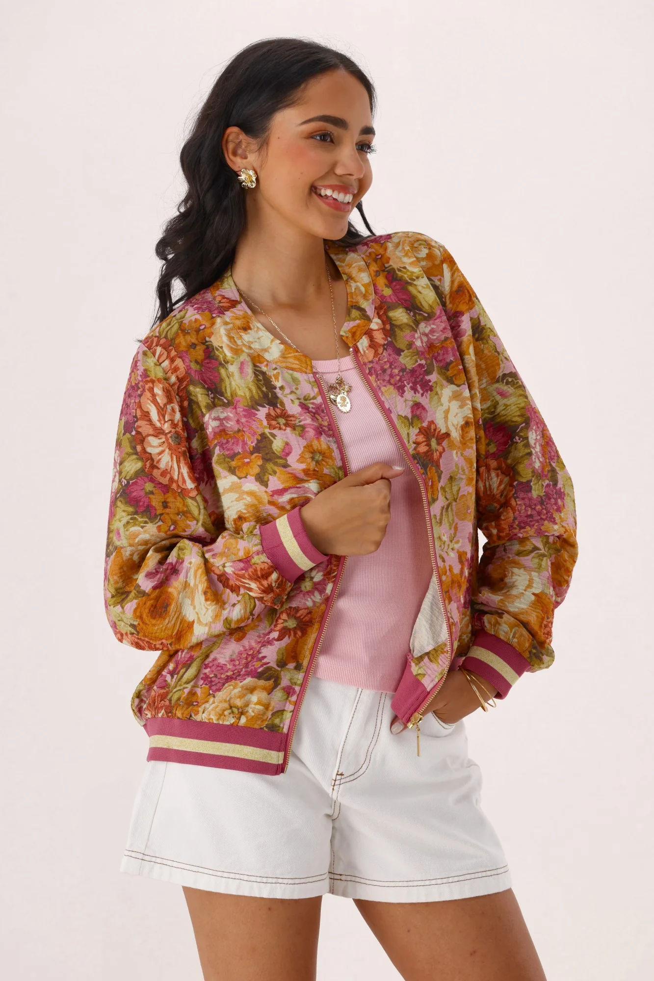 Sunday Boho Haylen Bomber Jacket Vintage Floral - Image 6