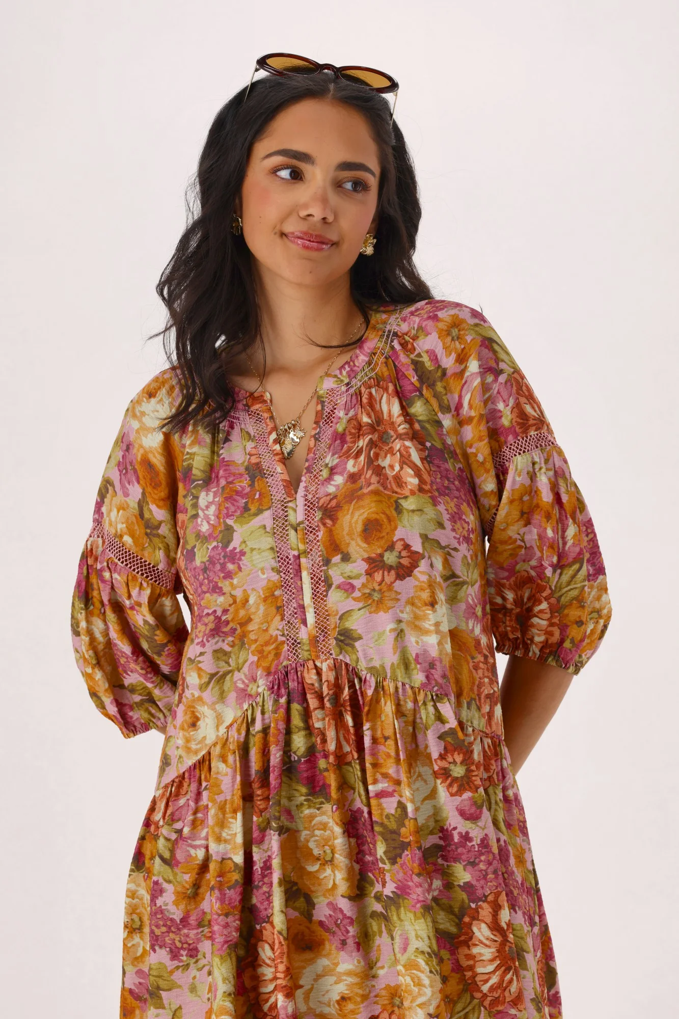 Sunday Boho Jane Empire Dress Vintage Floral - Image 2