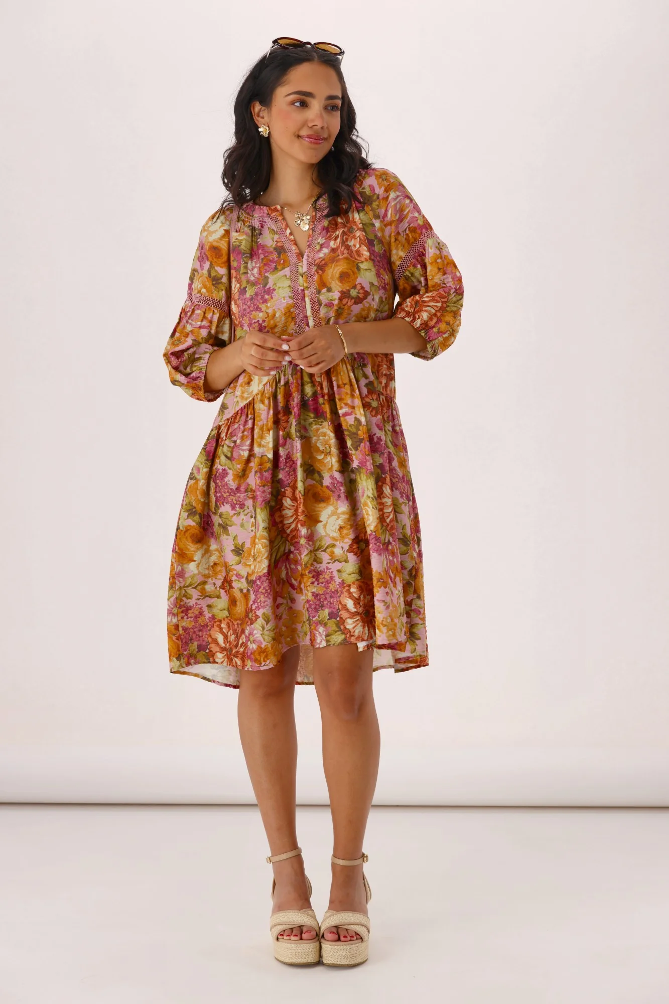 Sunday Boho Jane Empire Dress Vintage Floral - Image 4